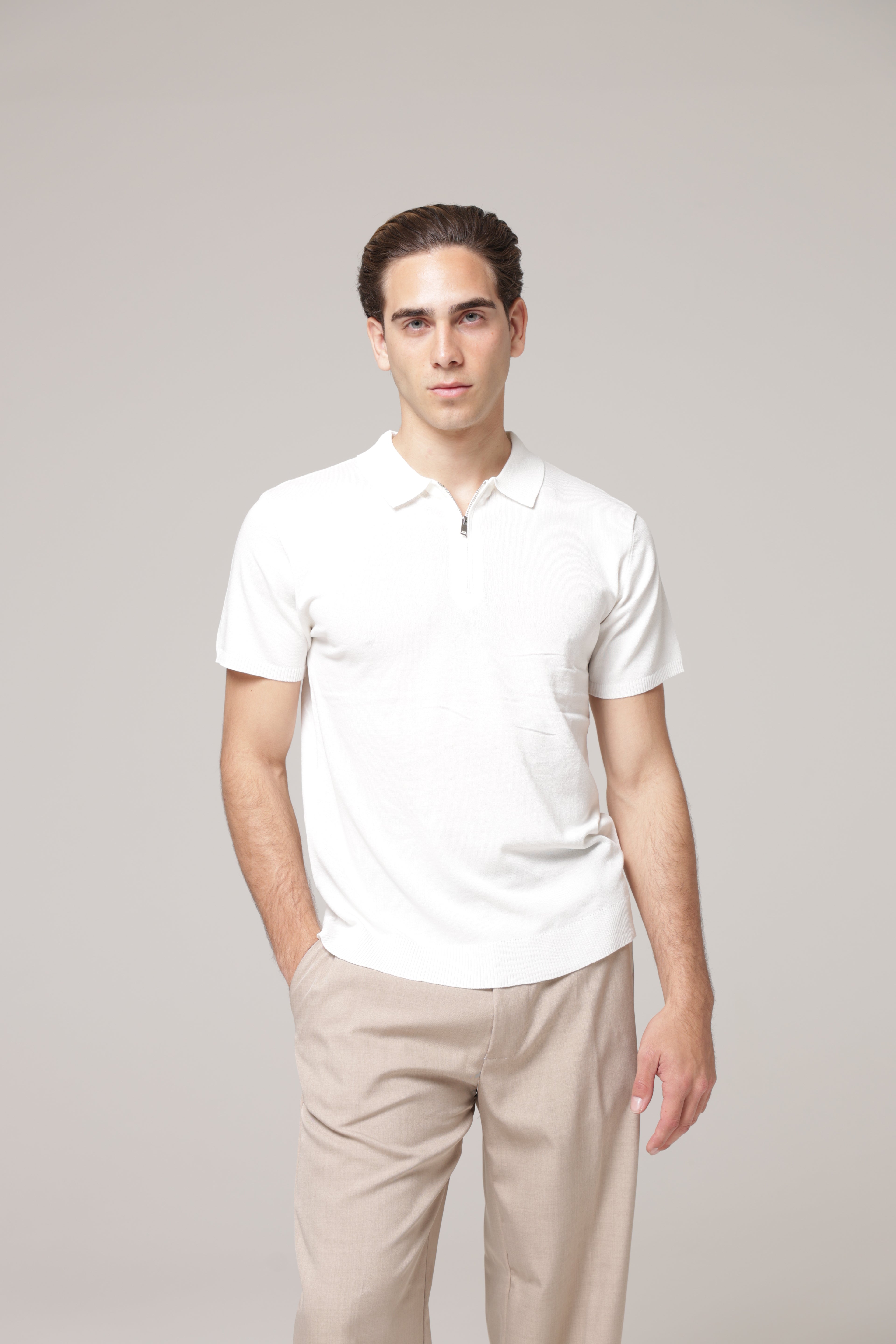 Polo con zip