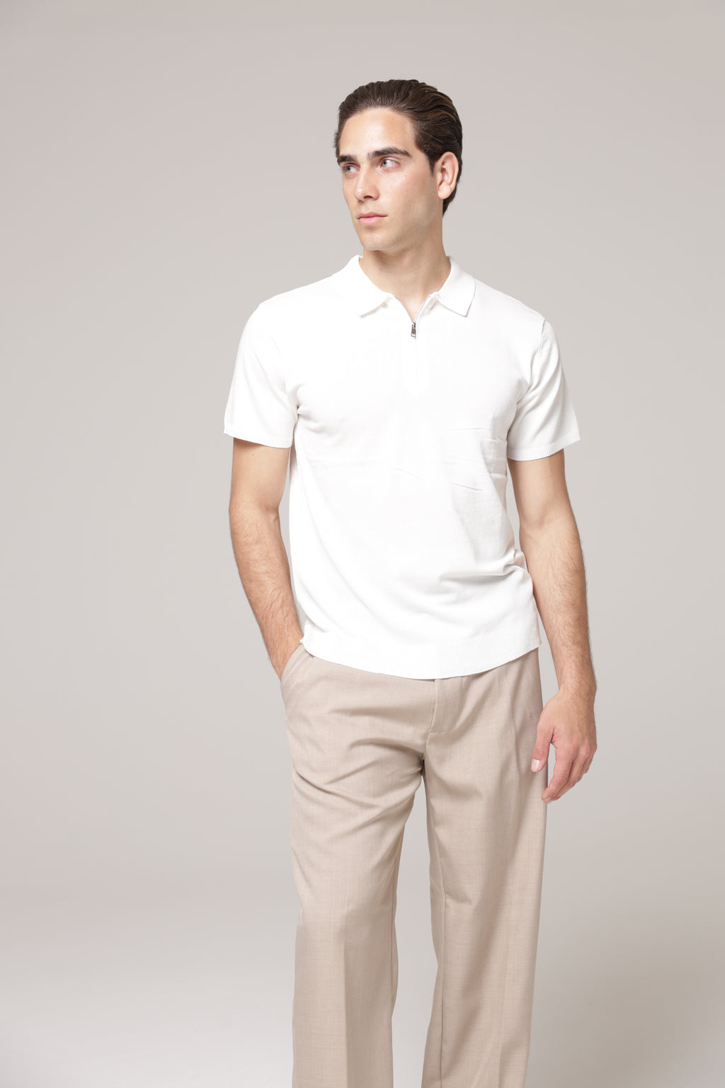 Polo con zip