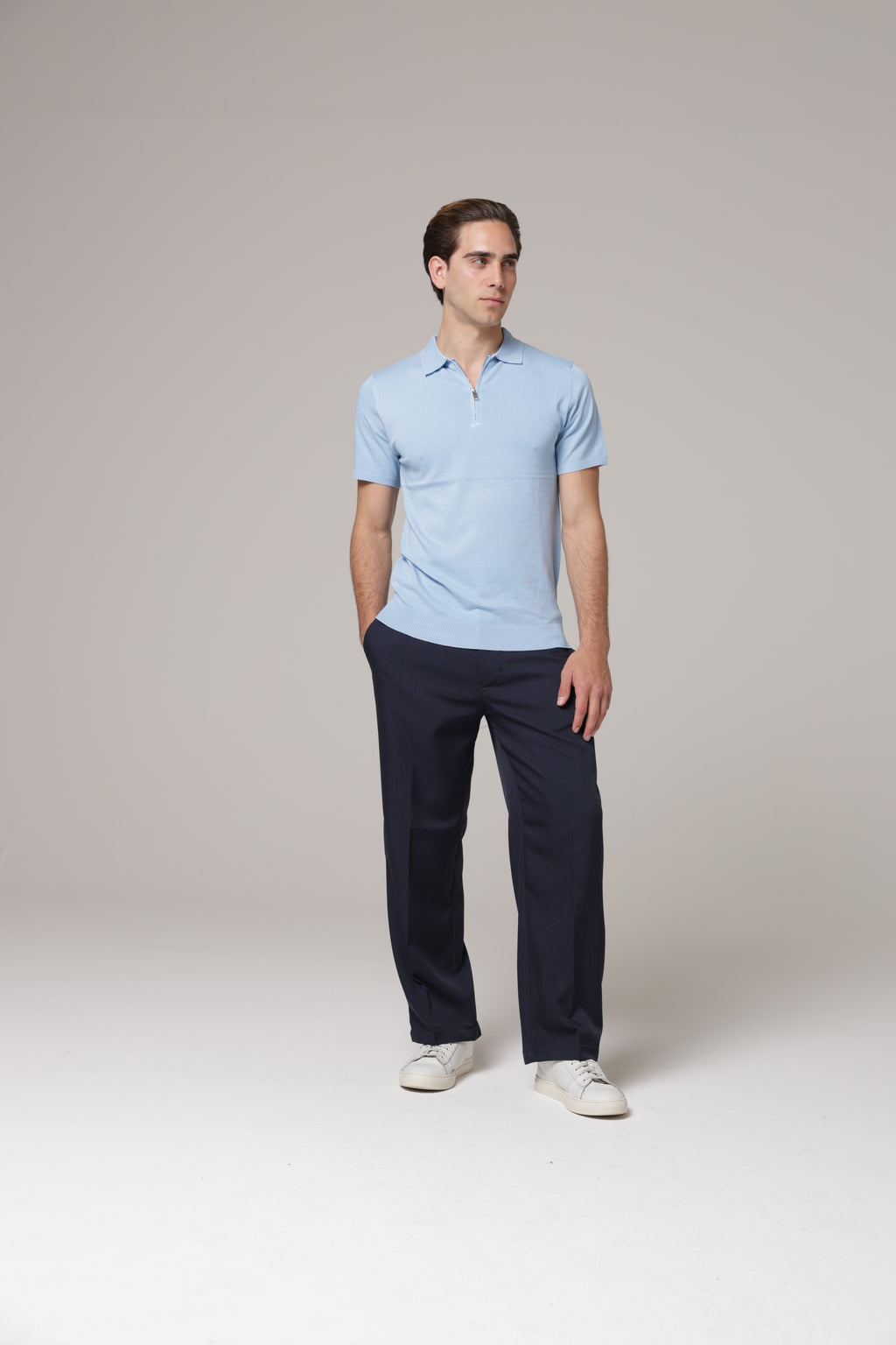 Polo con zip