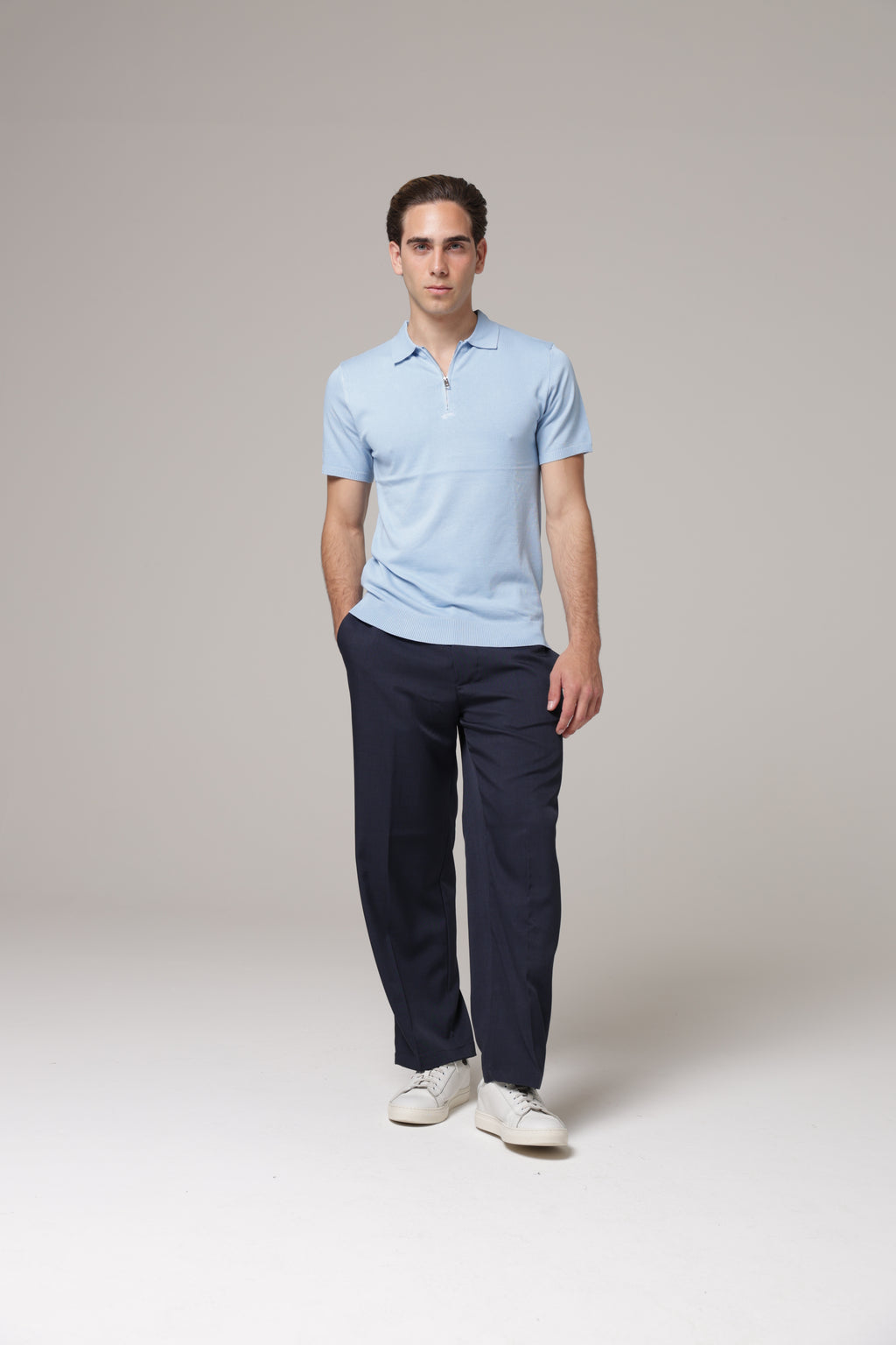 Polo con zip