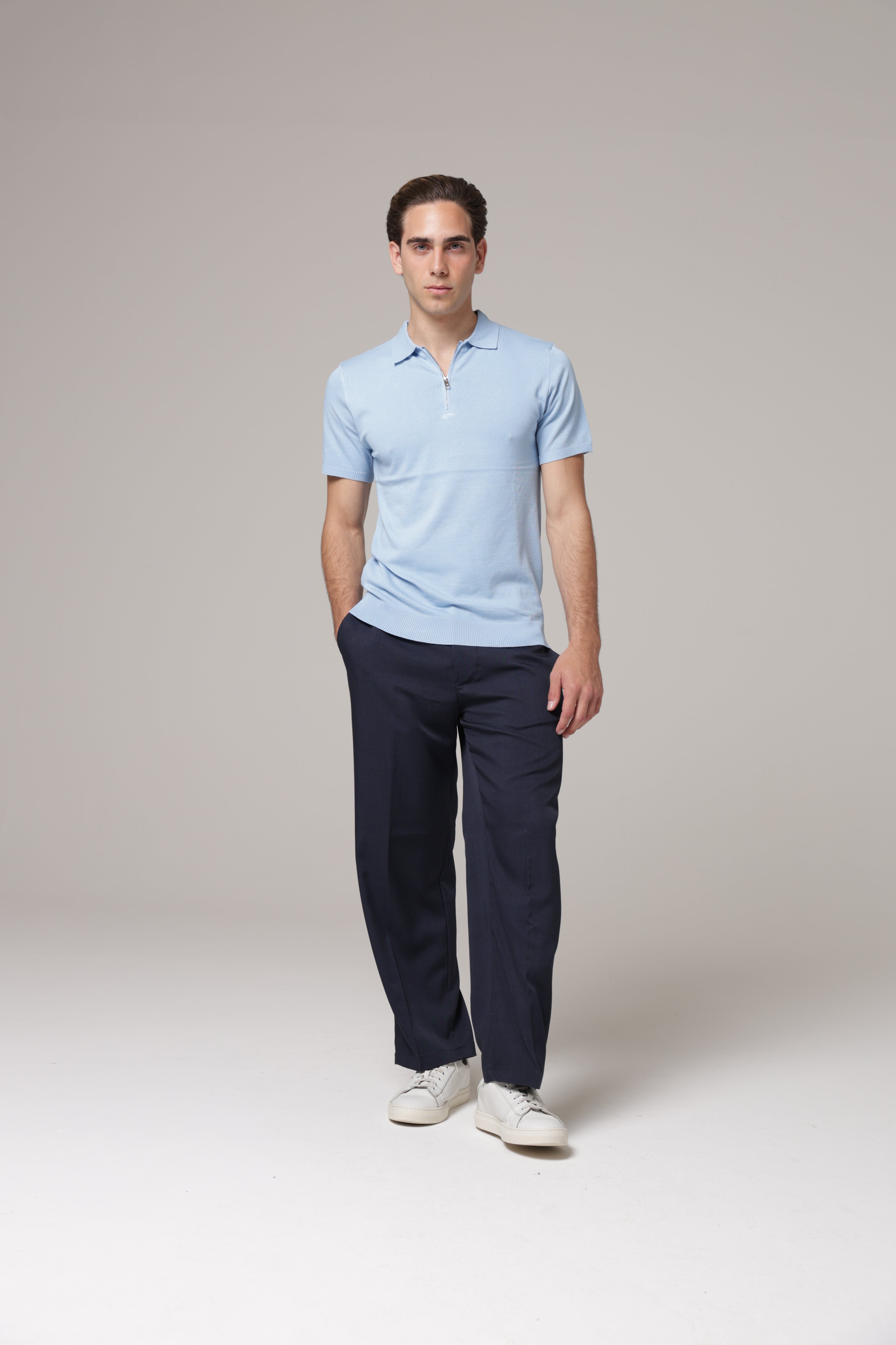 Polo con zip