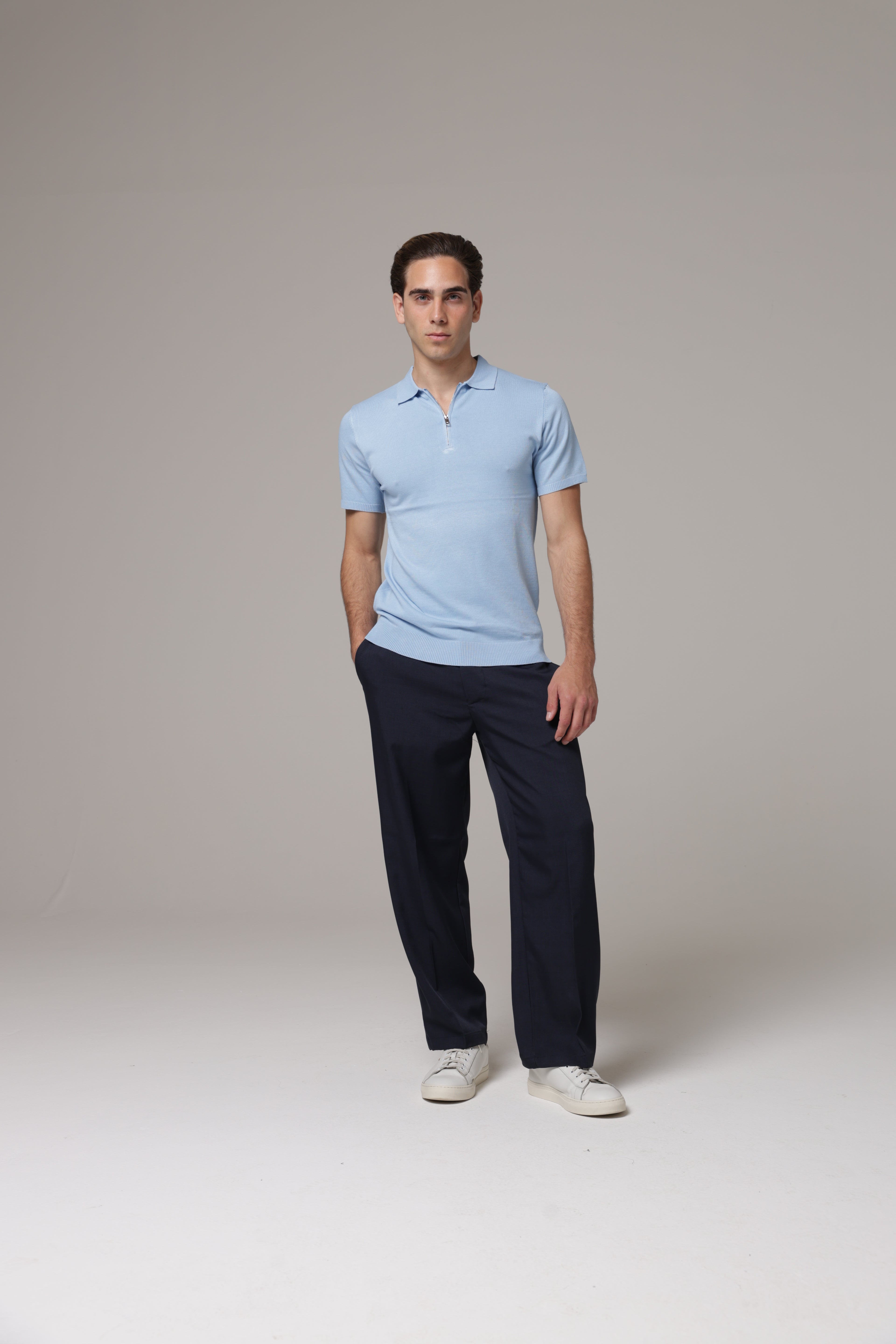 Polo con zip