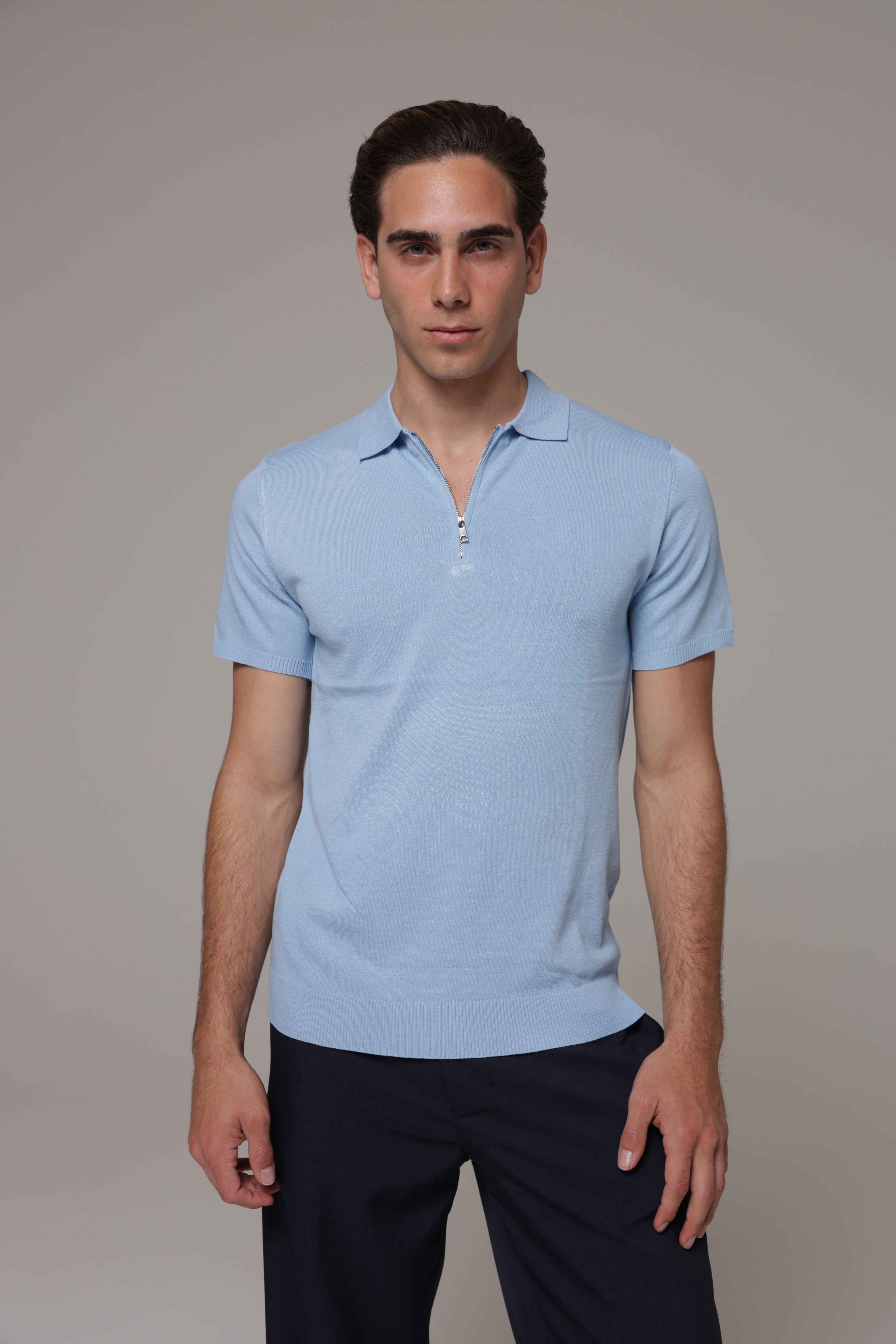 Polo con zip