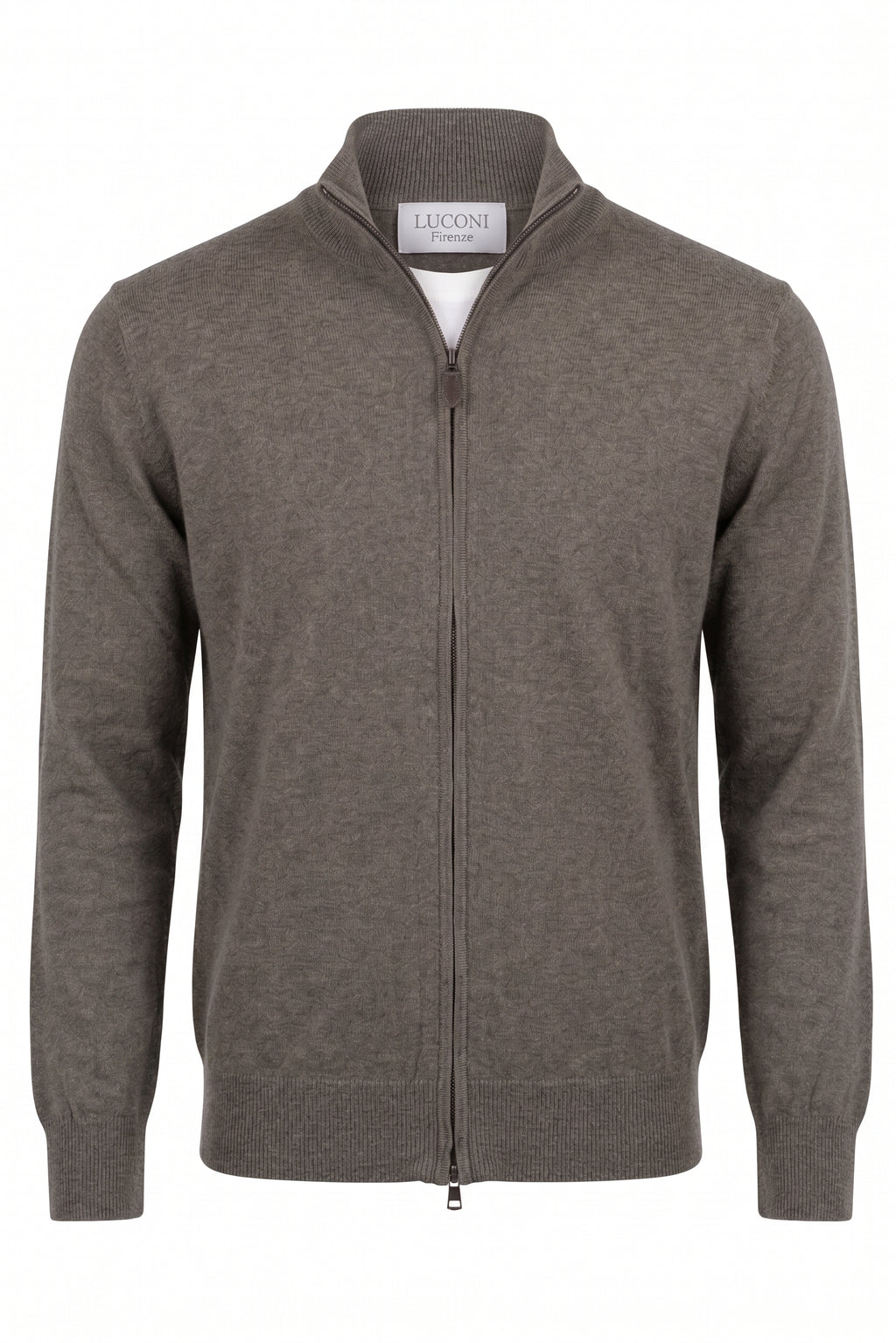 Cardigan full zip cotone e cashmere Premium