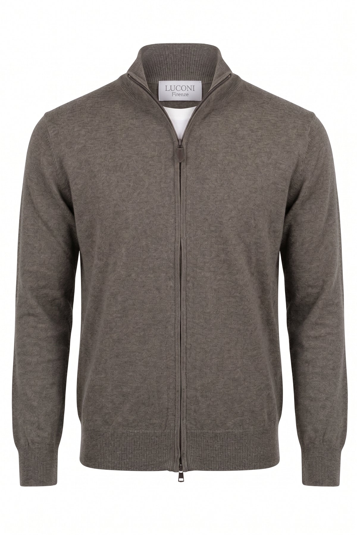 Cardigan full zip cotone e cashmere Premium