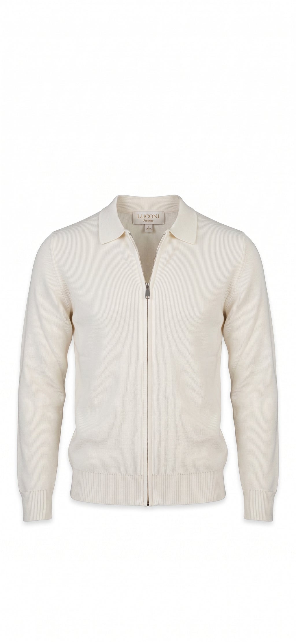 Cardigan full zip con collo