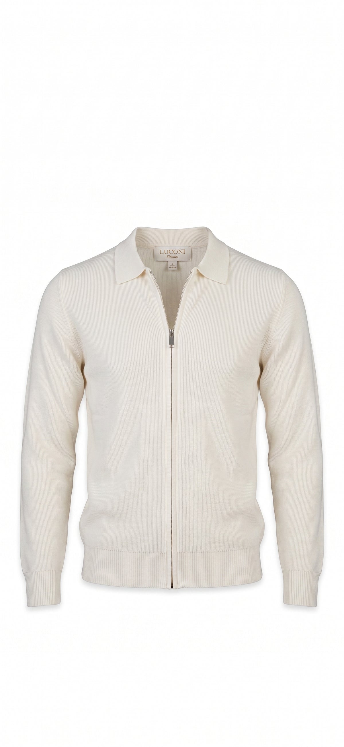 Cardigan full zip con collo