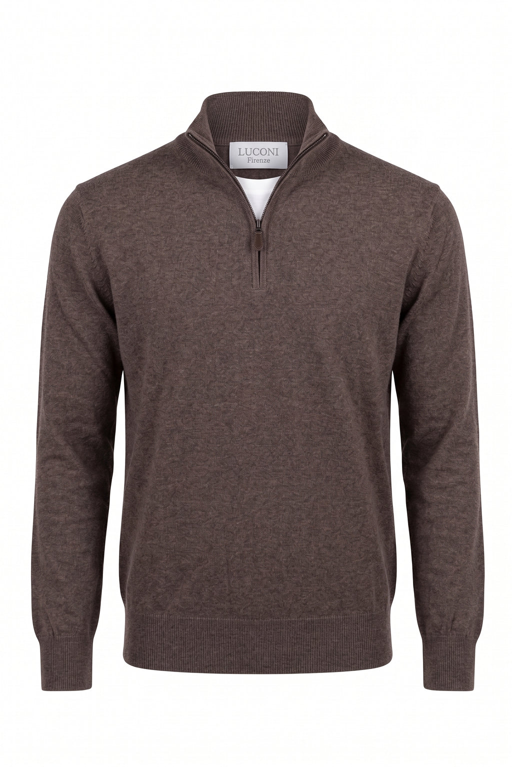 Half zip cotone e cashmere Premium