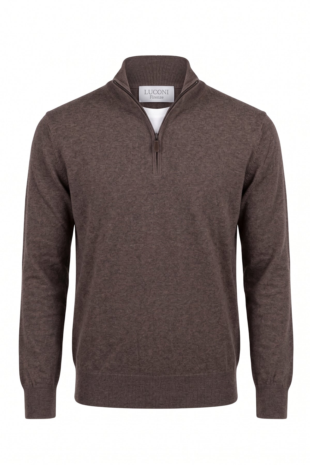 Half zip cotone e cashmere Premium