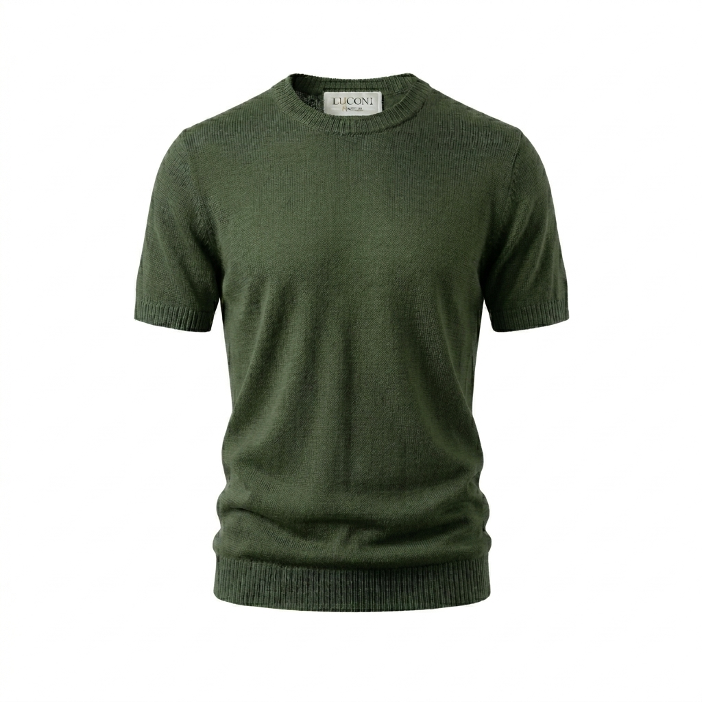 T-Shirt in Misto lino