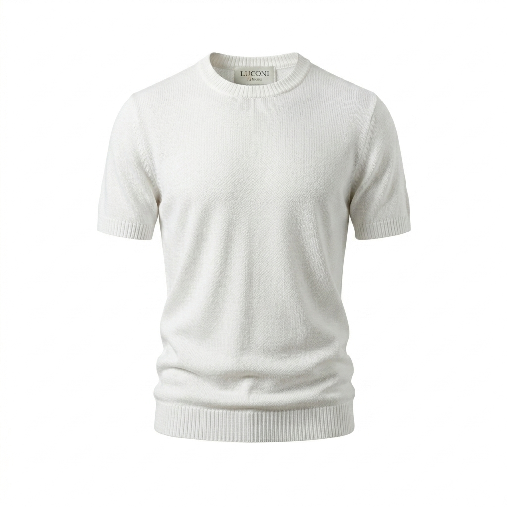 T-Shirt in Misto lino