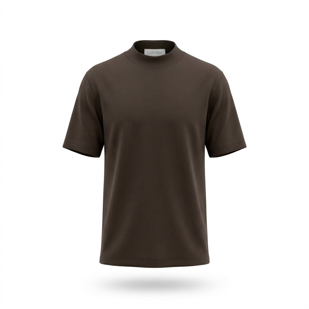 T-shirt Accollata in cotone