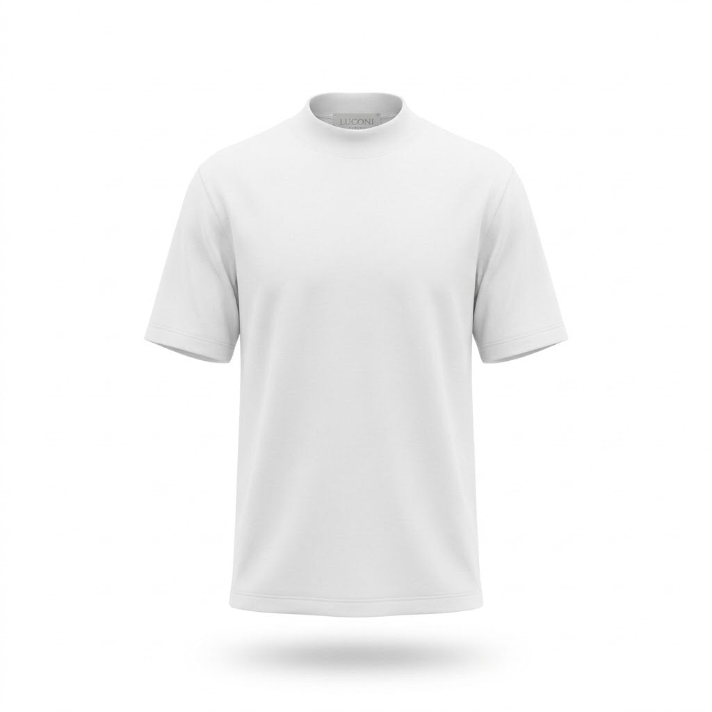 T-shirt Accollata in cotone