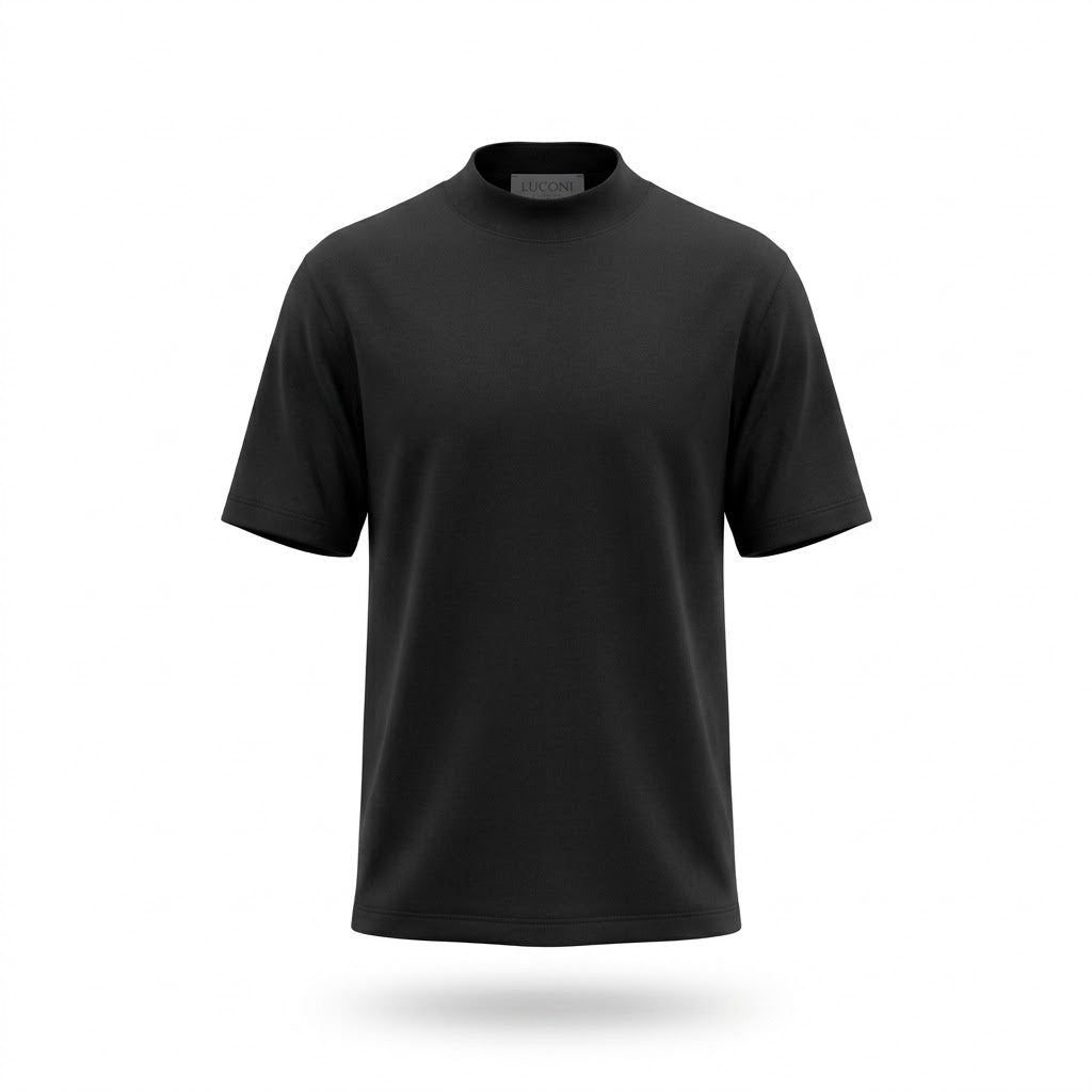 T-shirt Accollata in cotone