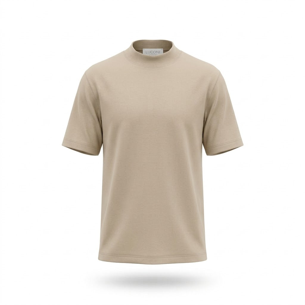 T-shirt Accollata in cotone