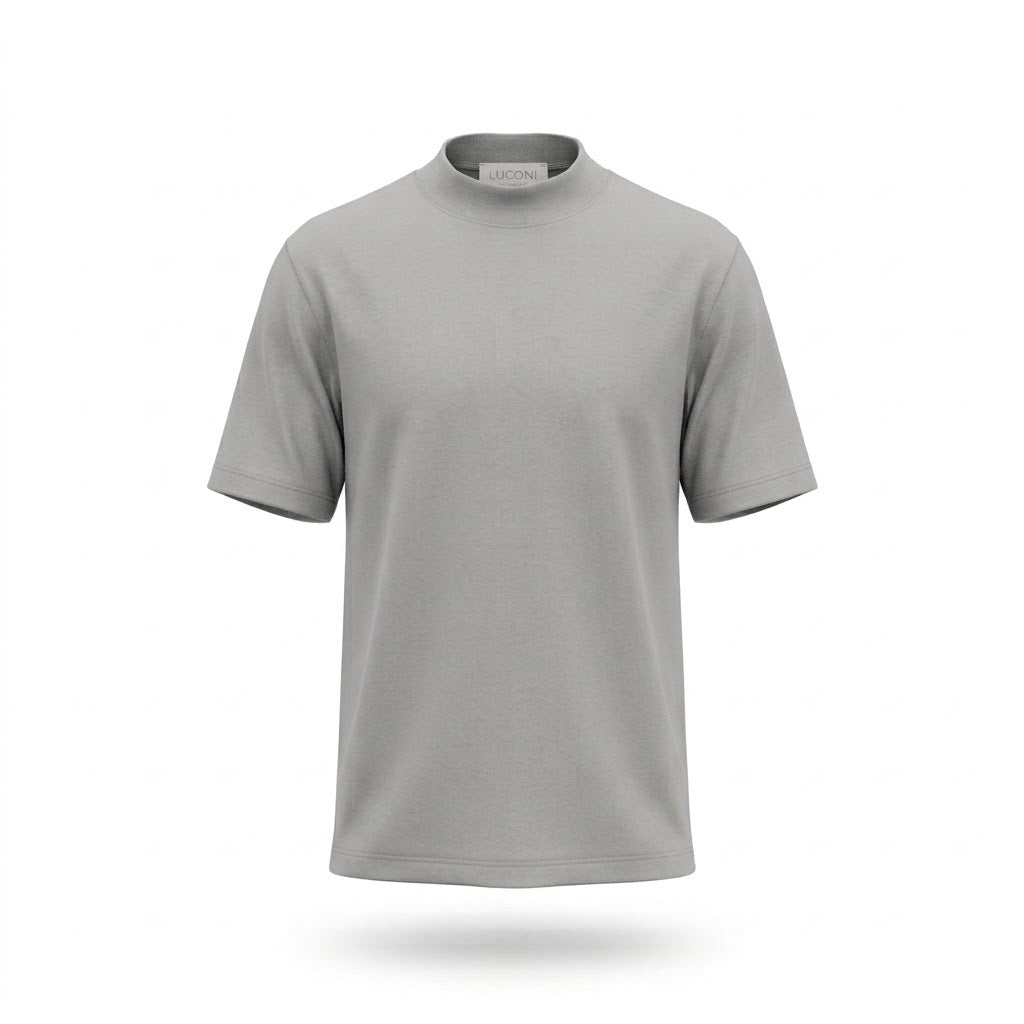 T-shirt Accollata in cotone