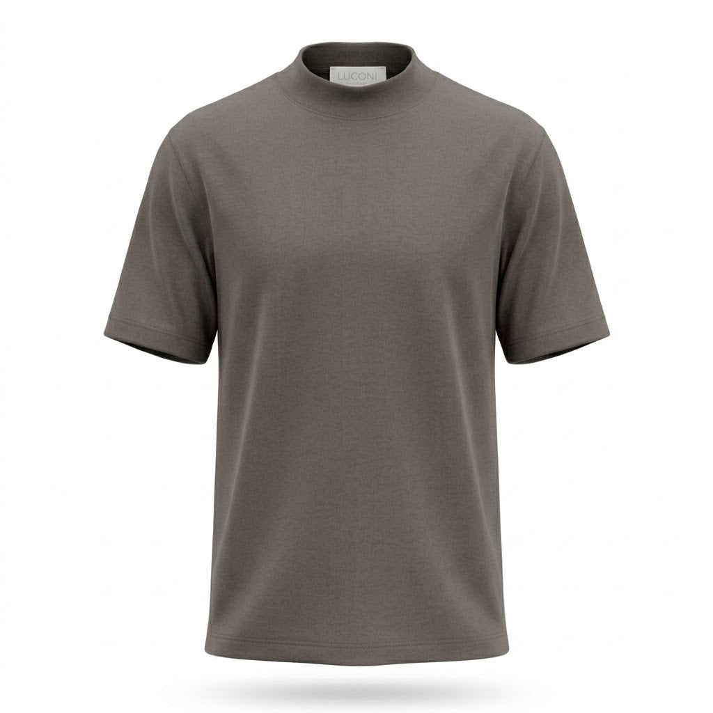 T-shirt Accollata in cotone