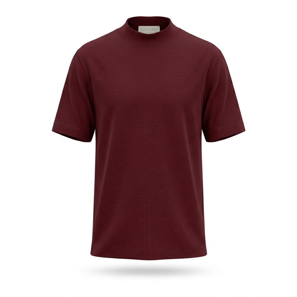 T-shirt Accollata in cotone
