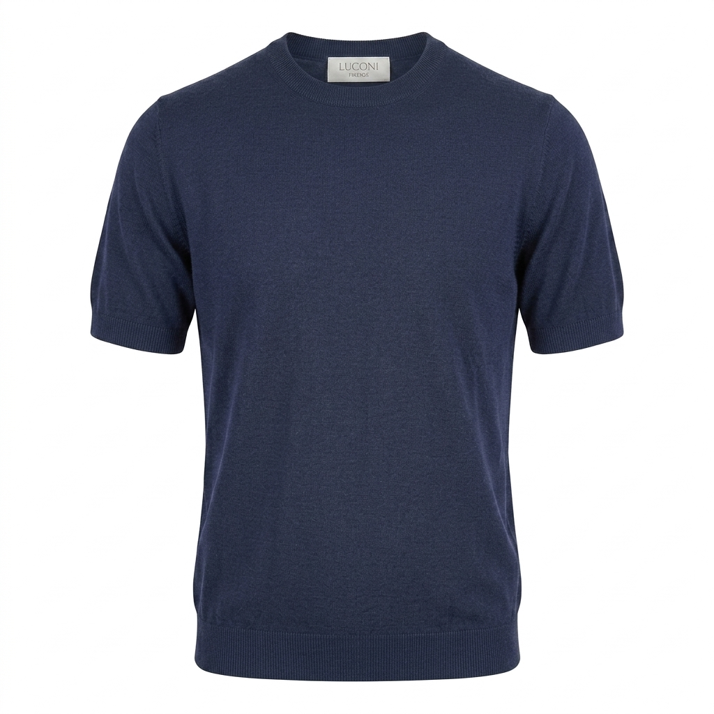 T-shirt Leggera in Filato Pettinato