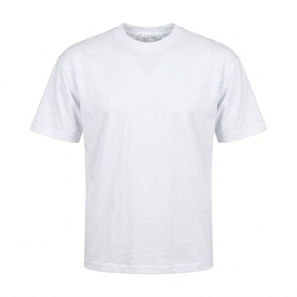 T-Shirt in Jersey di Cotone Premium