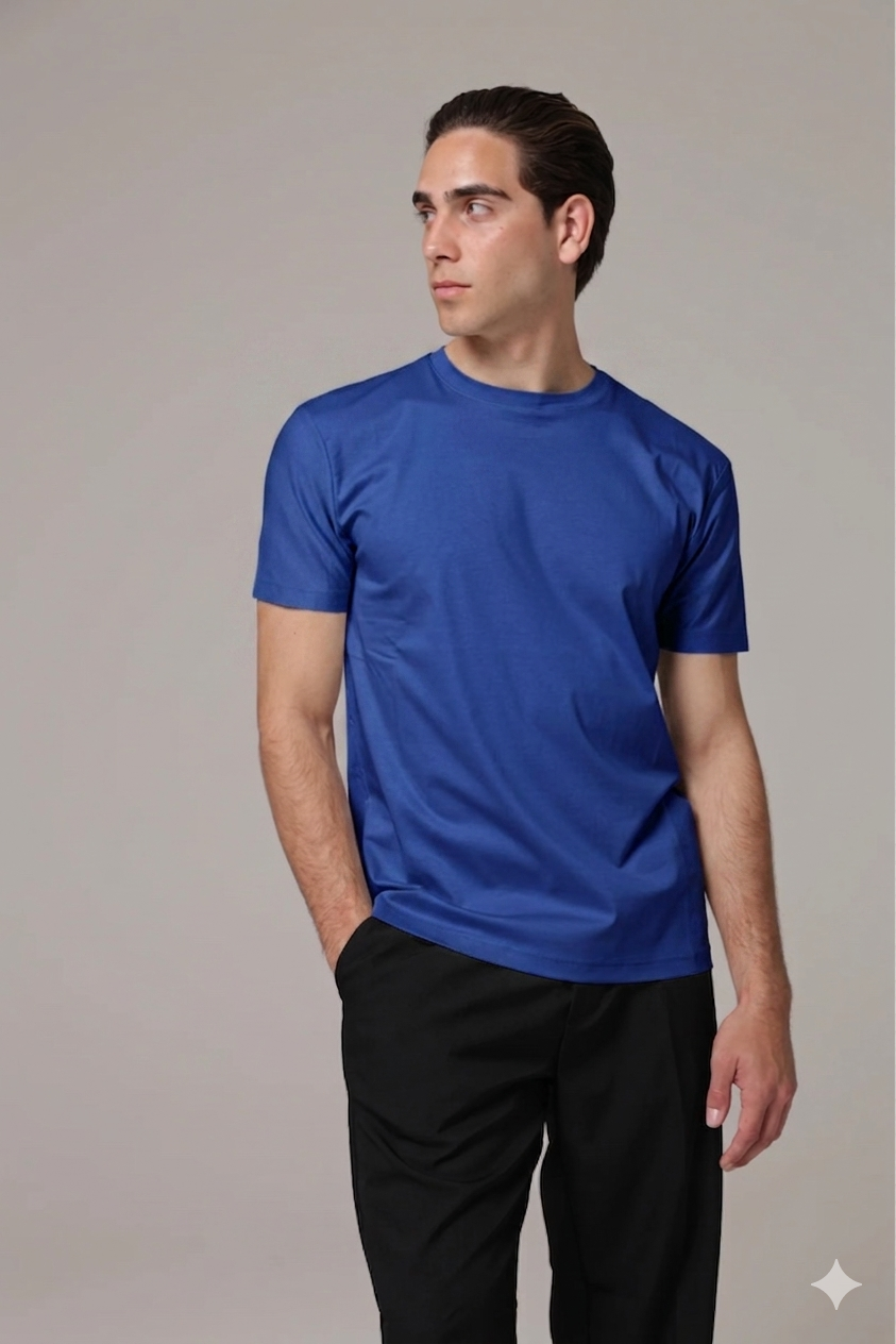 T-Shirt in tessuto di Scozia Premium