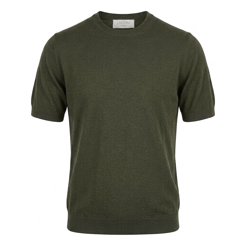 T-shirt Leggera in Filato Pettinato