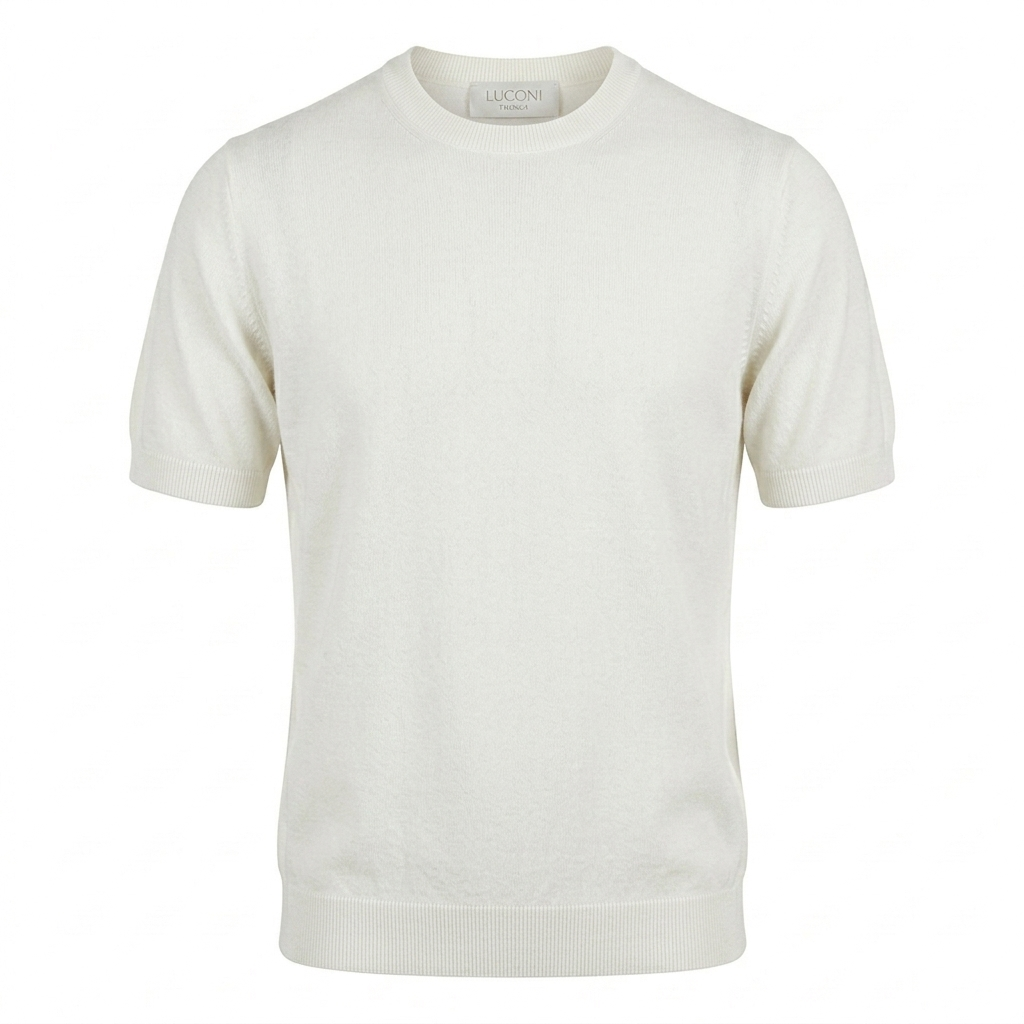 T-shirt Leggera in Filato Pettinato
