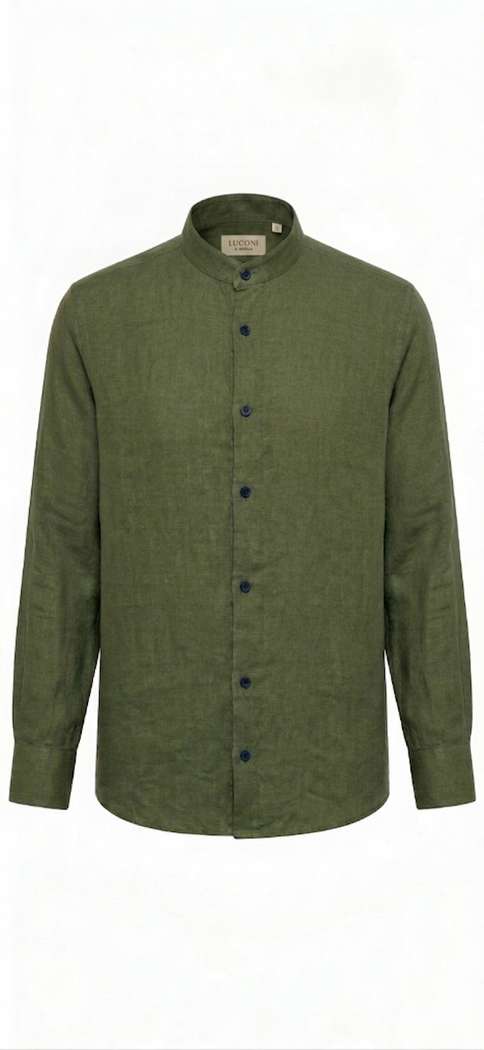 Camicia Coreana misto lino