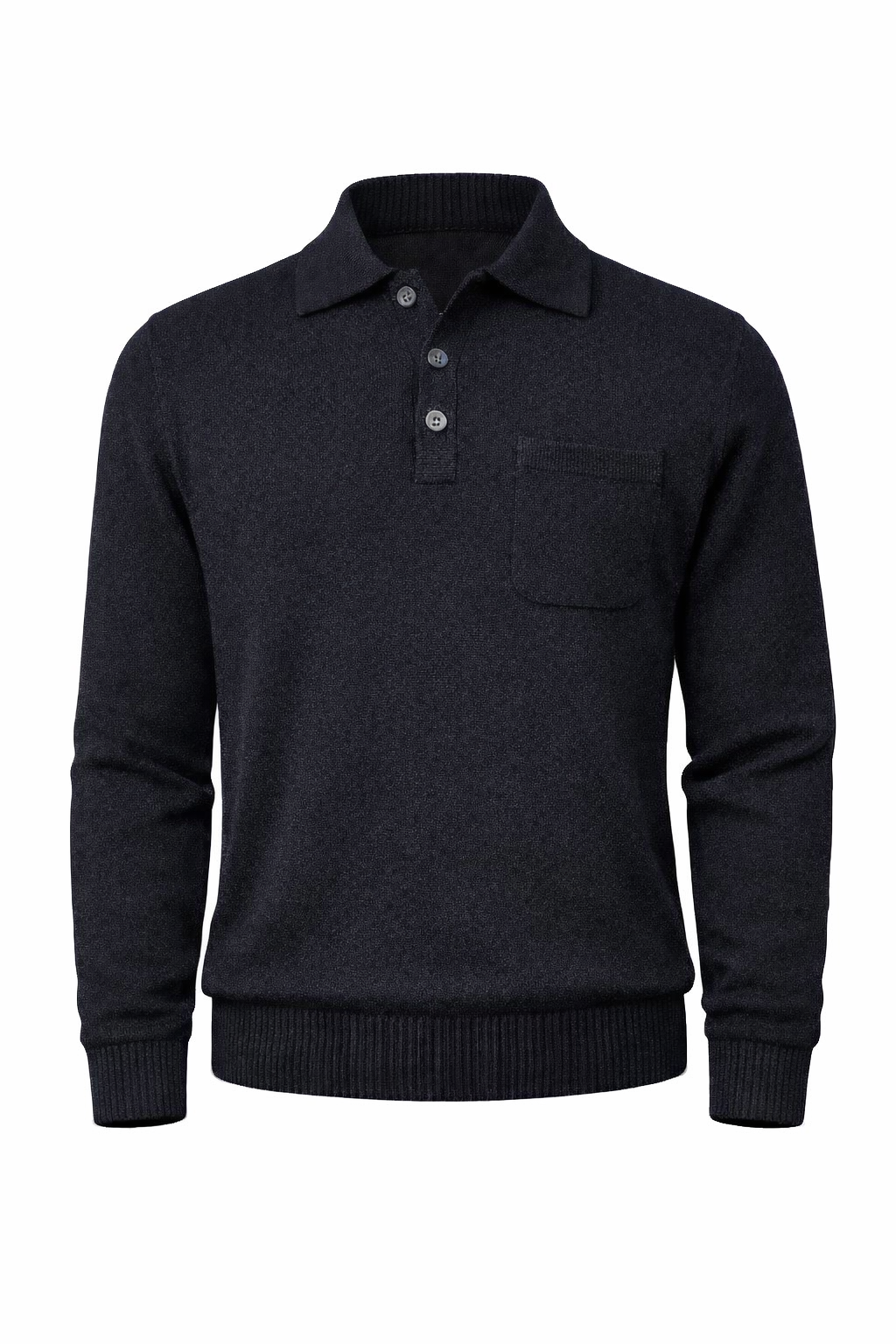 POLO 3 BOTTONI CON TASCHINO MISTO CASHMERE