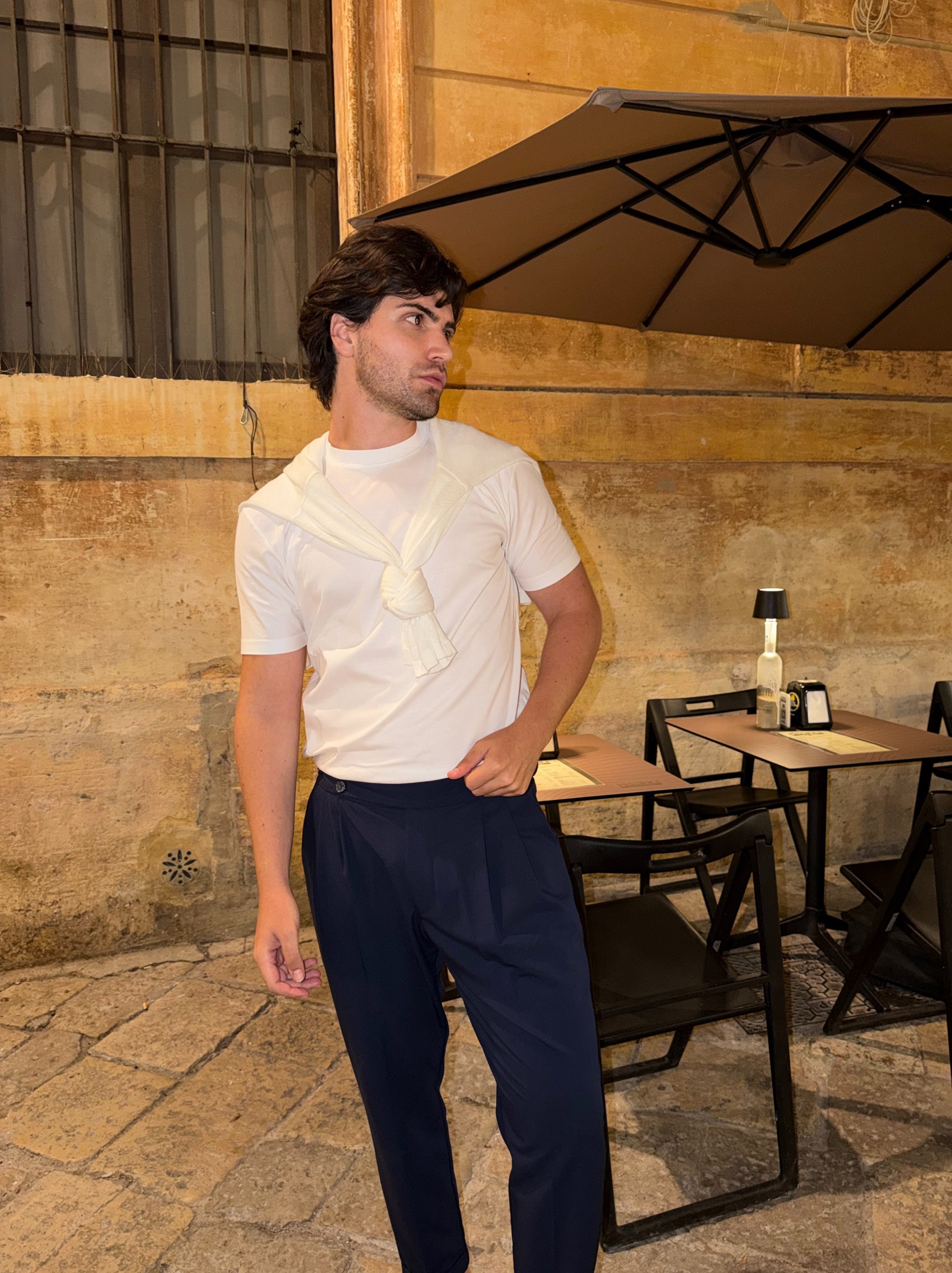 T-Shirt in tessuto di Scozia Premium