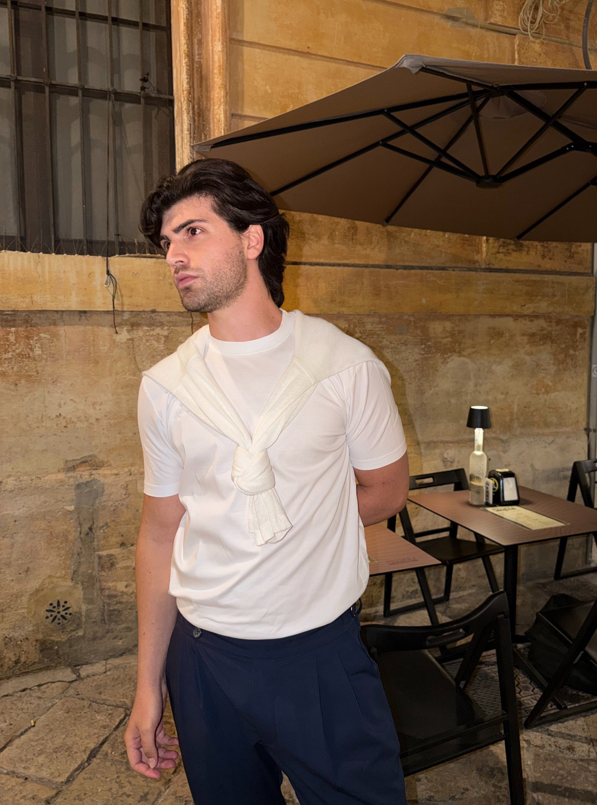 T-Shirt in tessuto di Scozia Premium