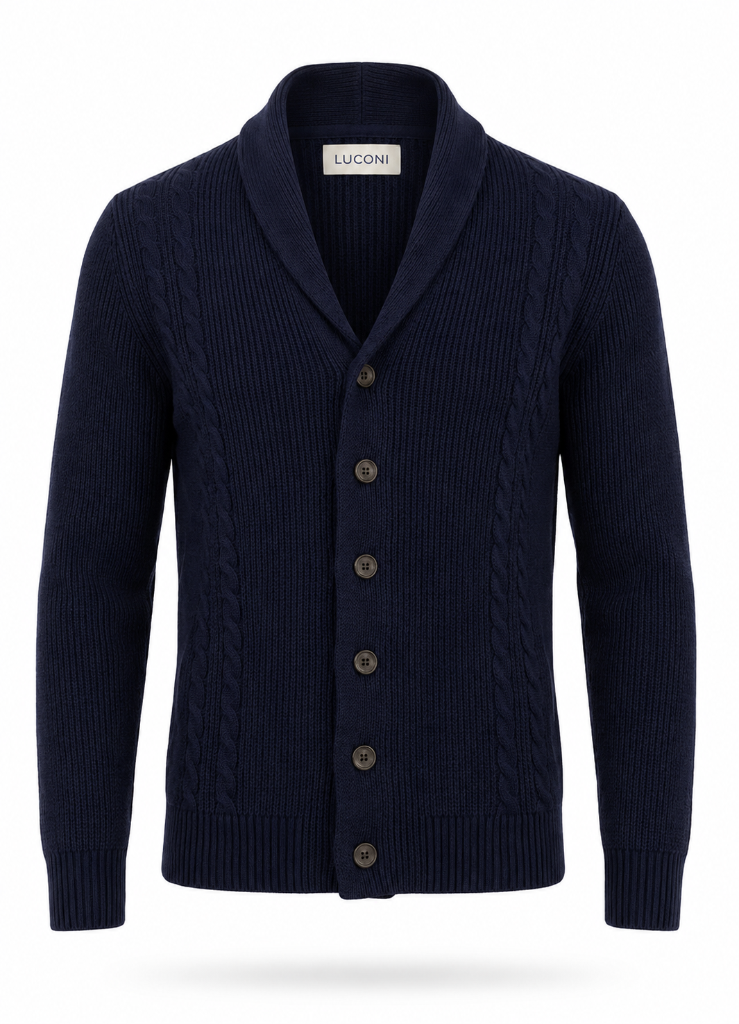 Cardigan con trecce a coste
