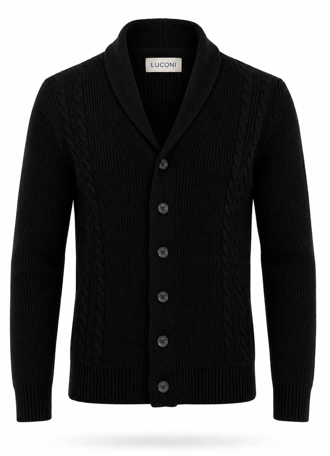 Cardigan con trecce a coste
