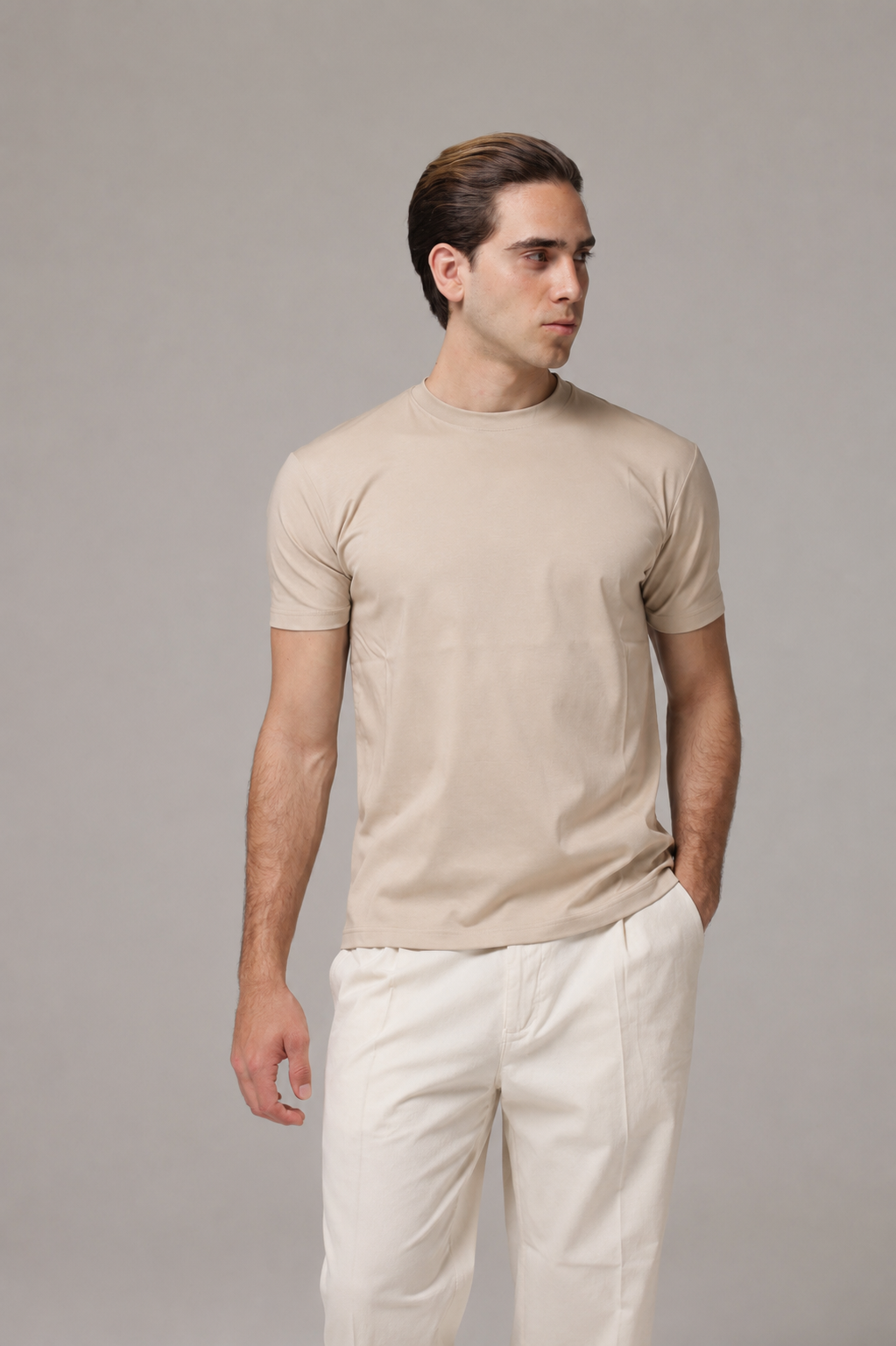 T-Shirt in tessuto di Scozia Premium