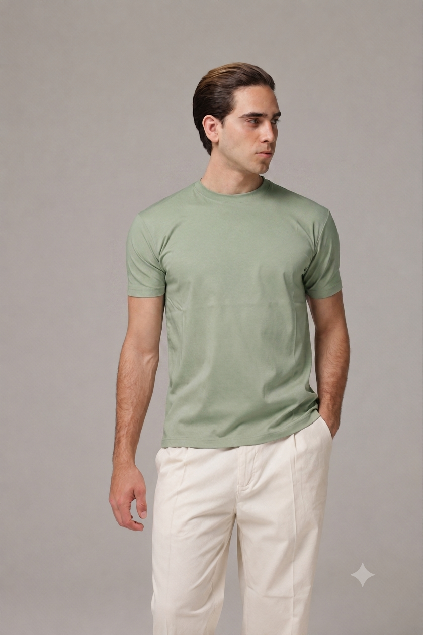 T-Shirt in tessuto di Scozia Premium