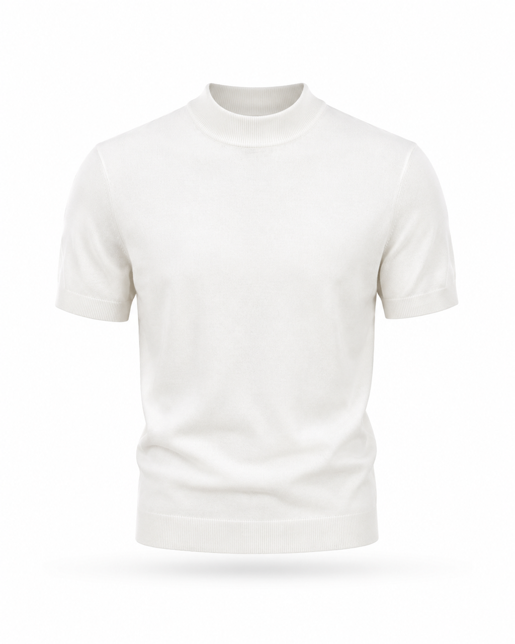 T-shirt accollata in Maglia