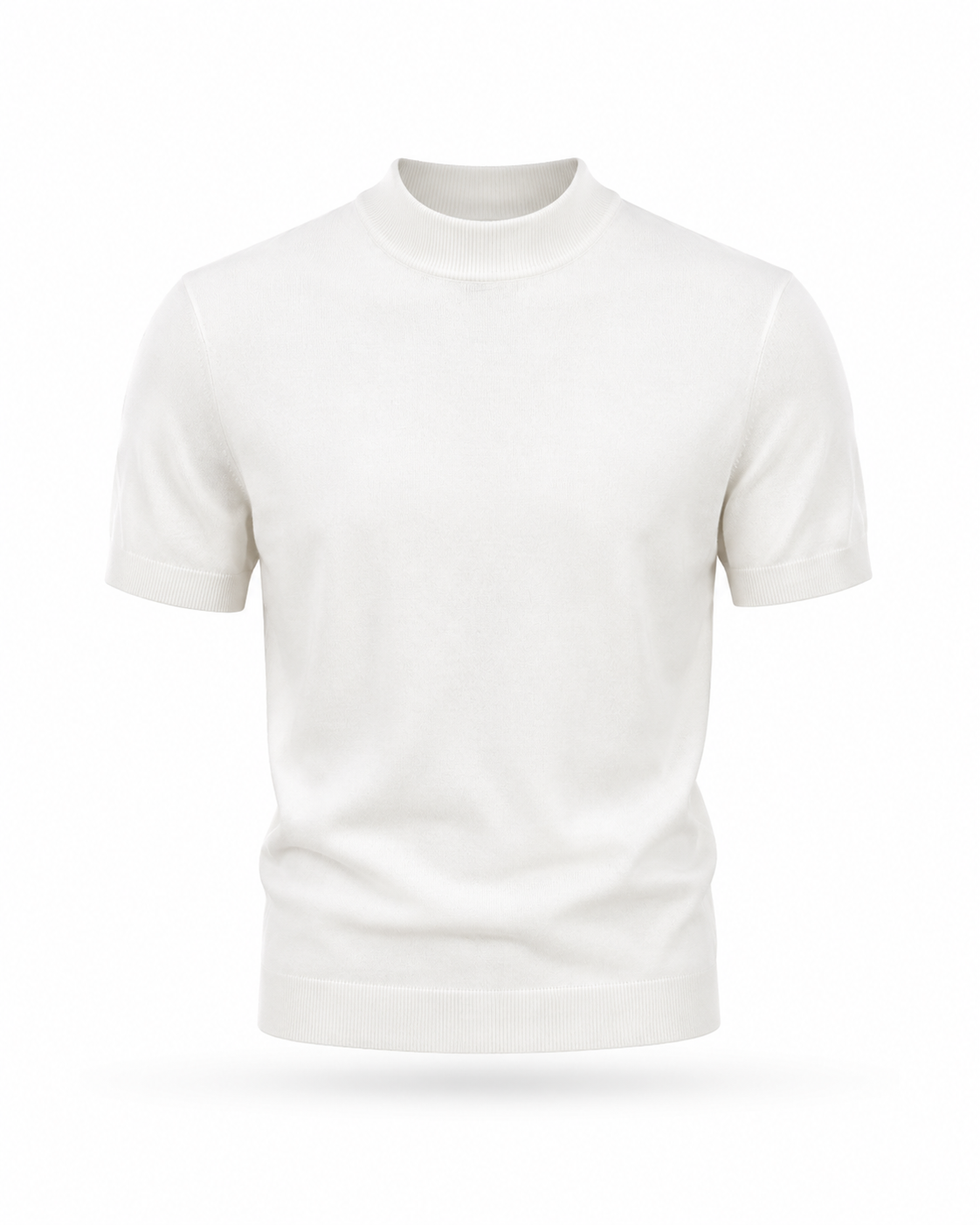 T-shirt accollata in Maglia