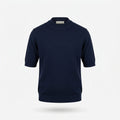 T-shirt in filo di cotone accollata