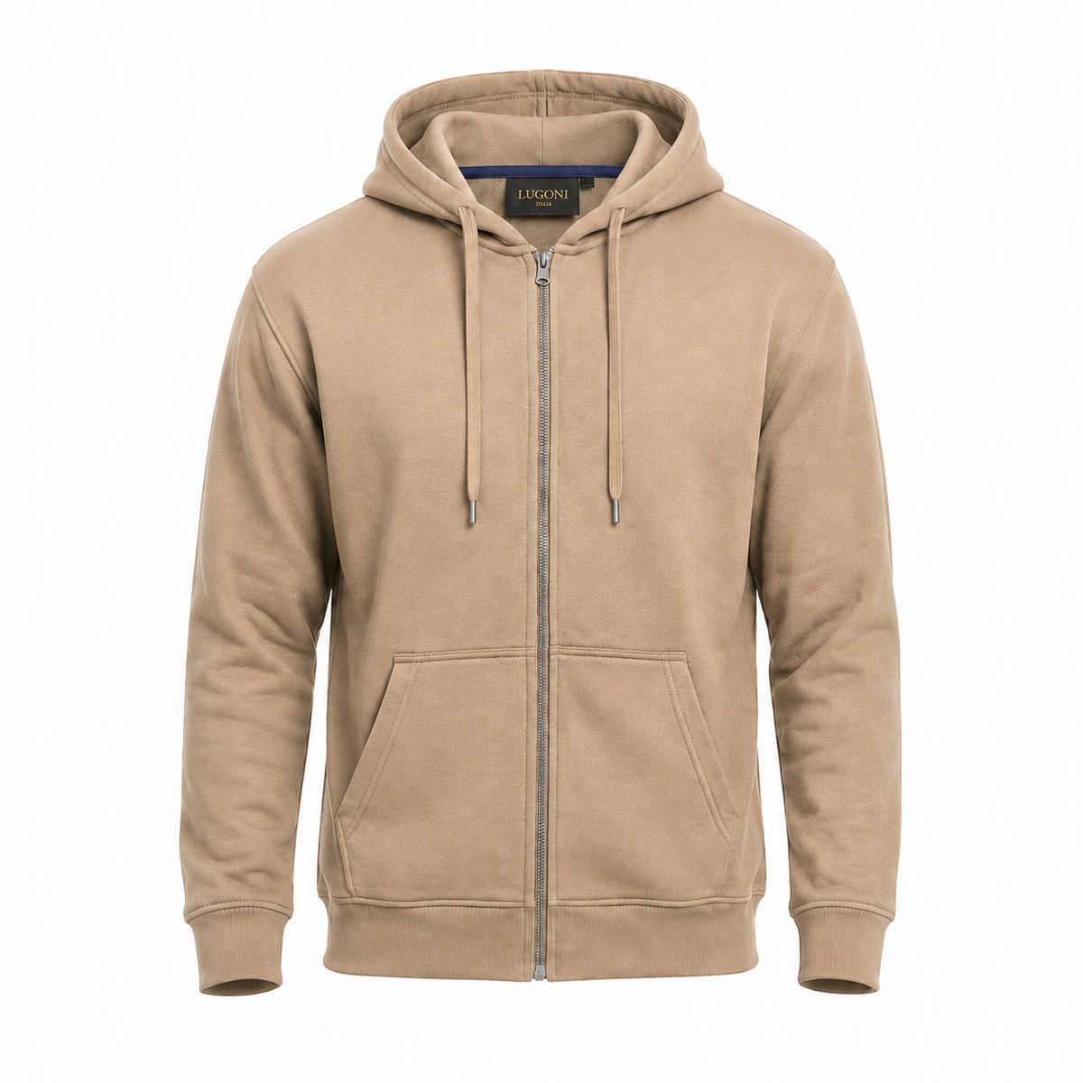 Felpa con zip e Cappuccio