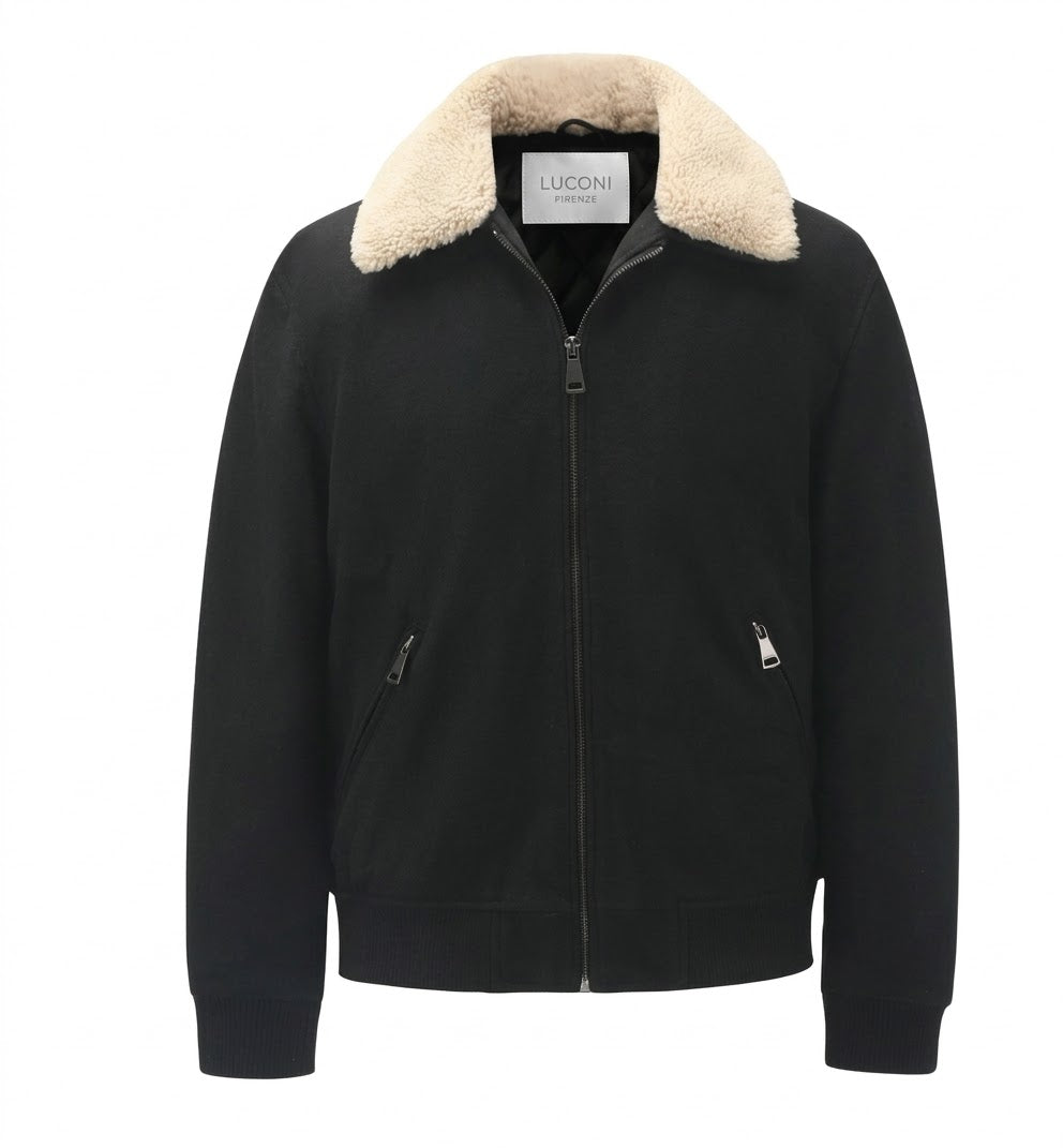 Bomber con collo shearling
