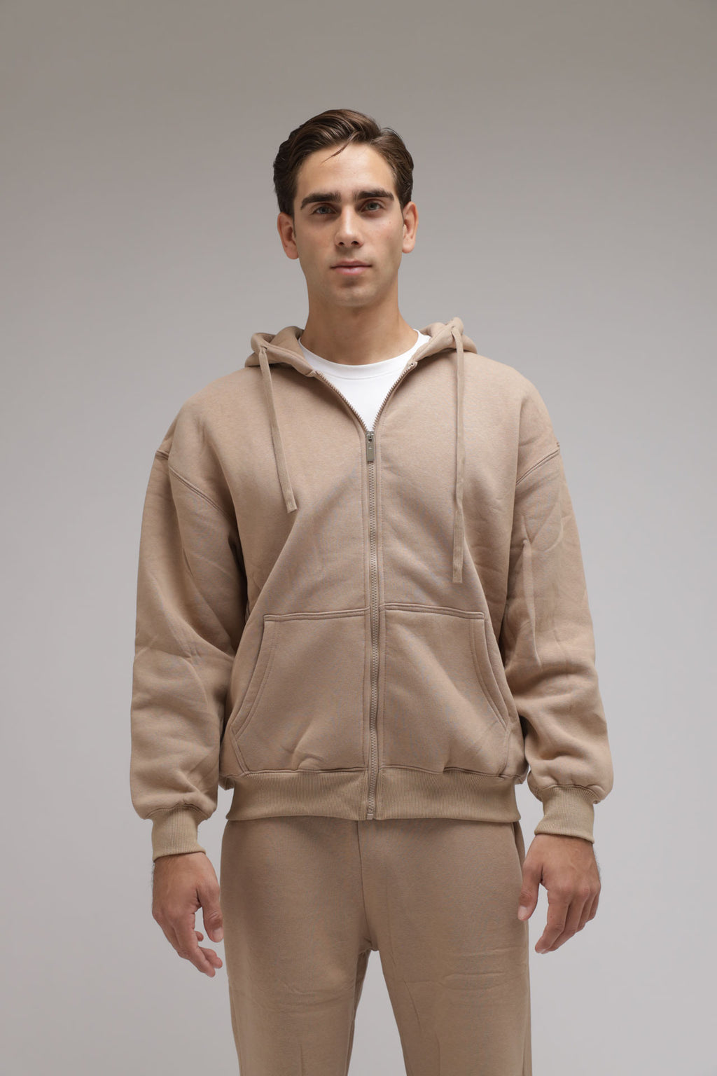 Felpa con zip e Cappuccio