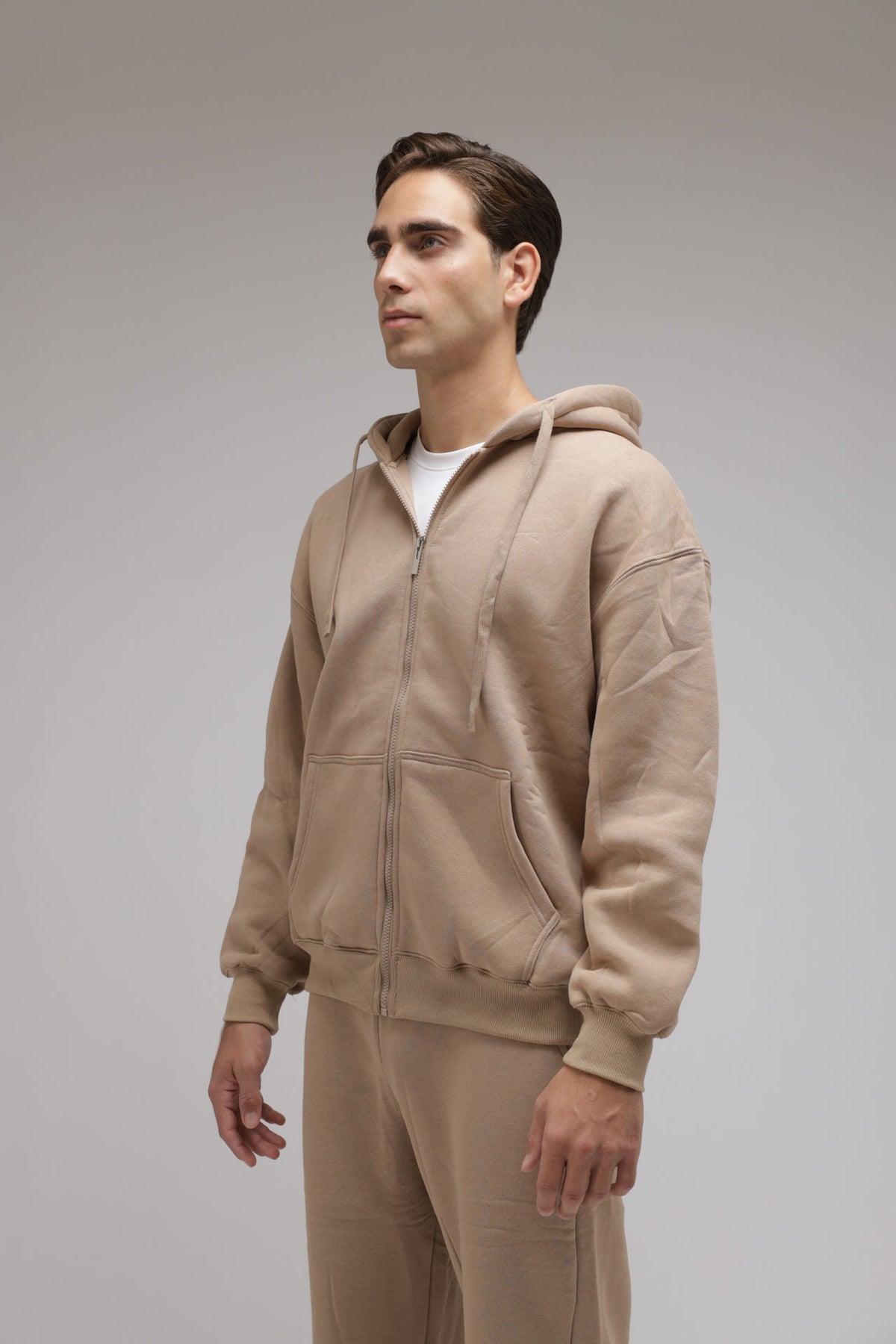 Felpa con zip e Cappuccio