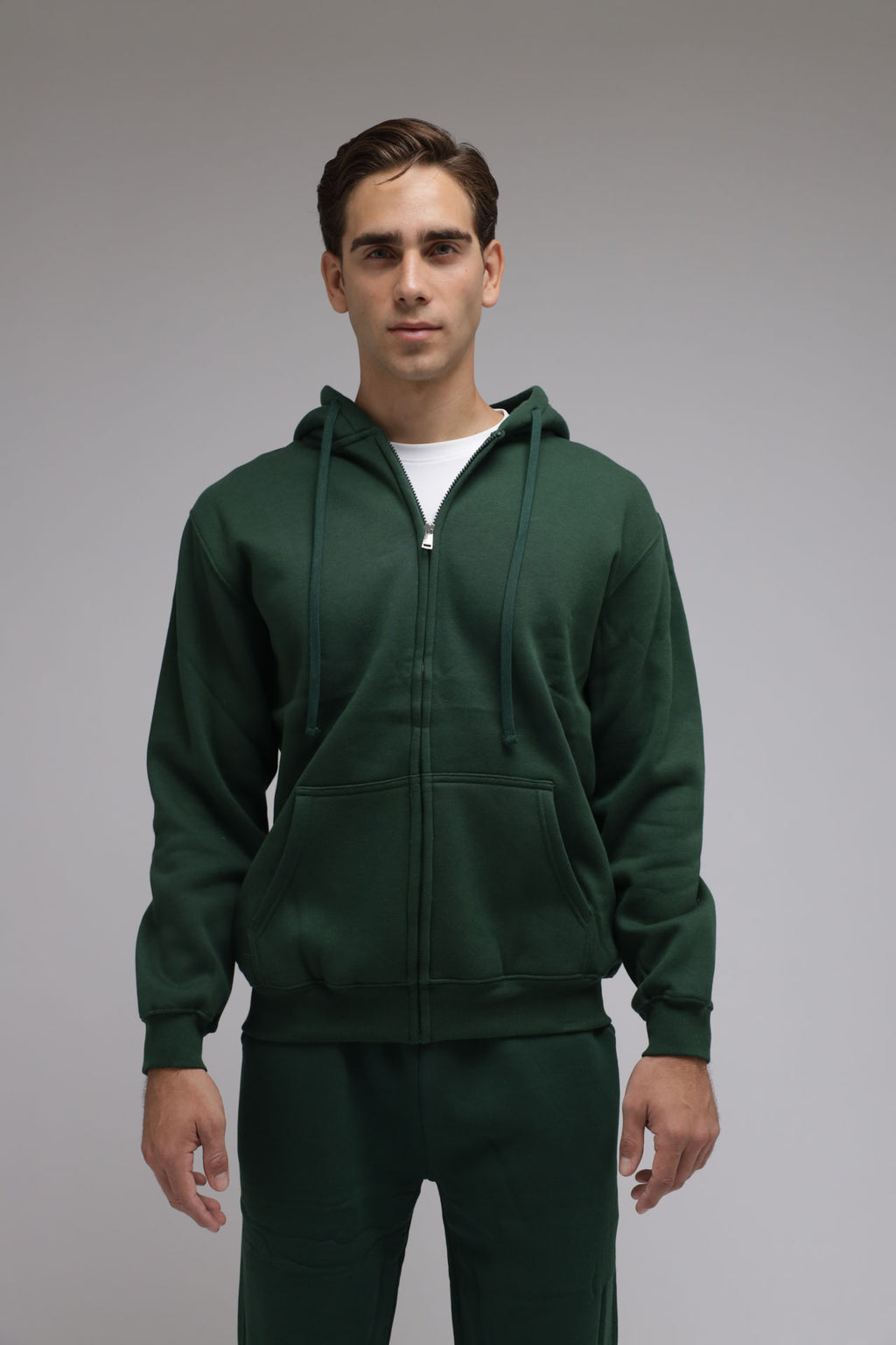 Felpa con zip e Cappuccio