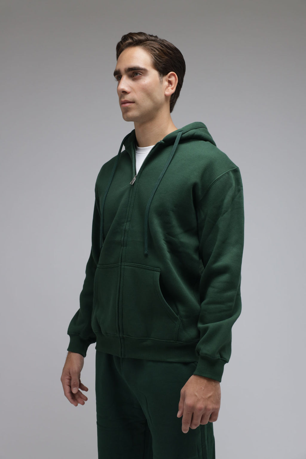 Felpa con zip e Cappuccio