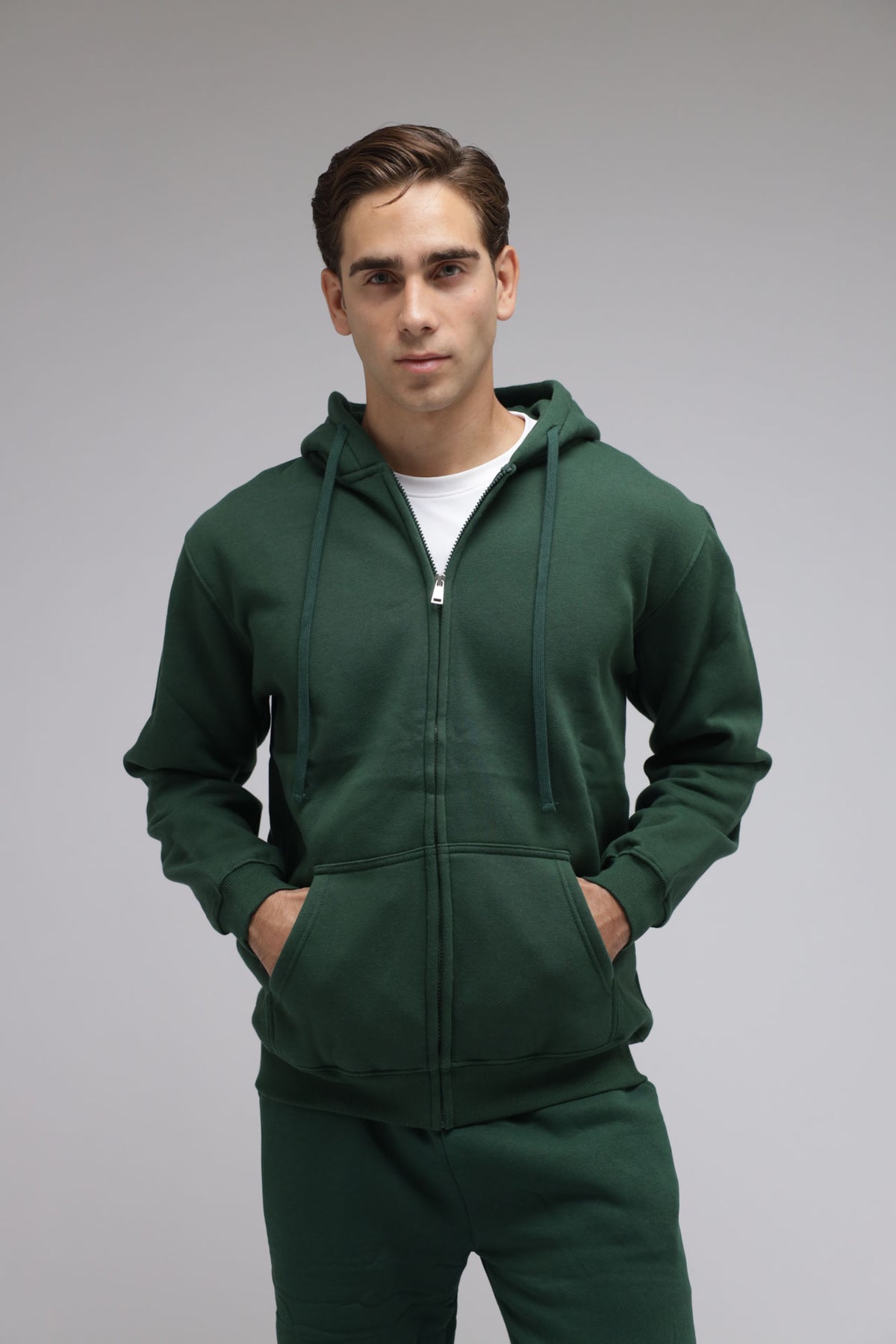 Felpa con zip e Cappuccio