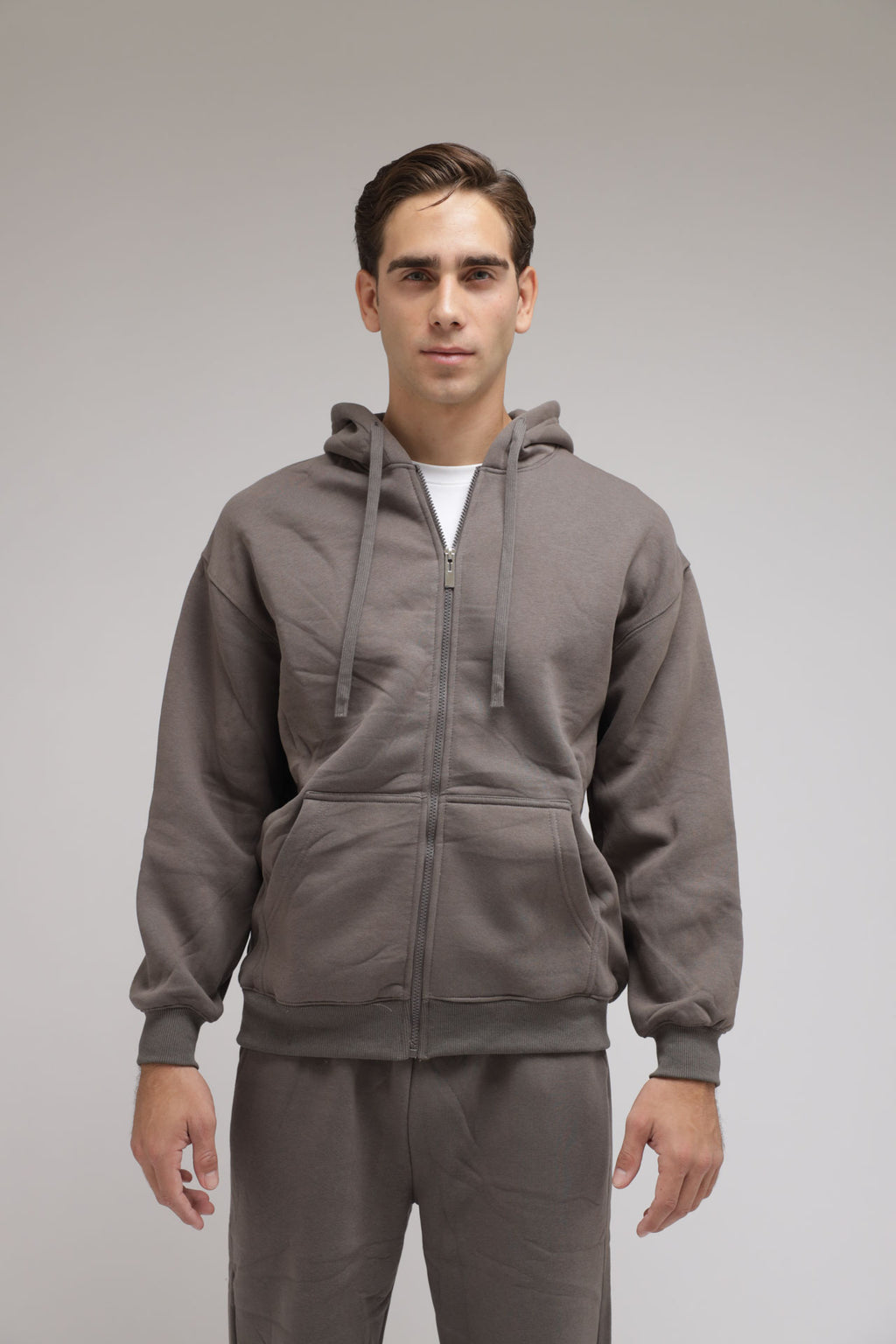 Felpa con zip e Cappuccio