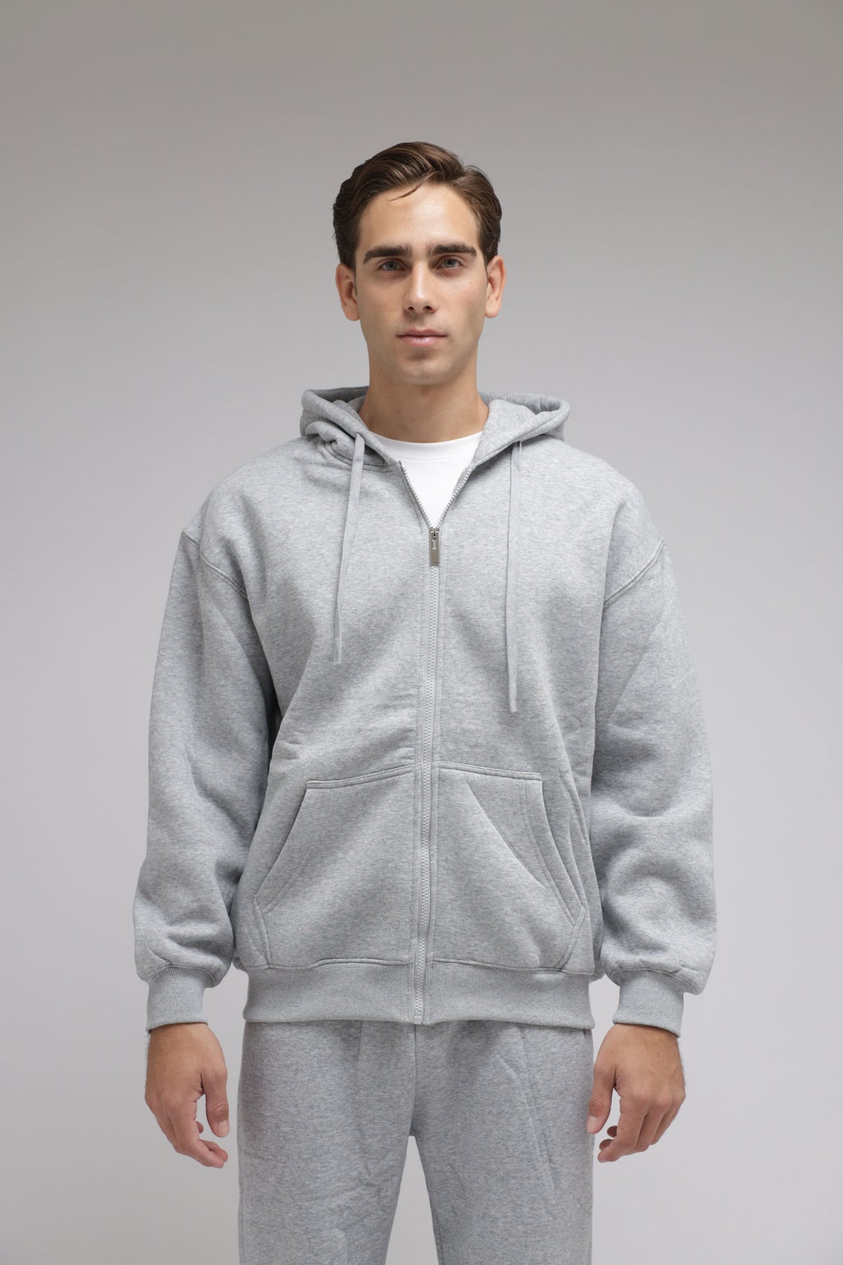 Felpa con zip e Cappuccio