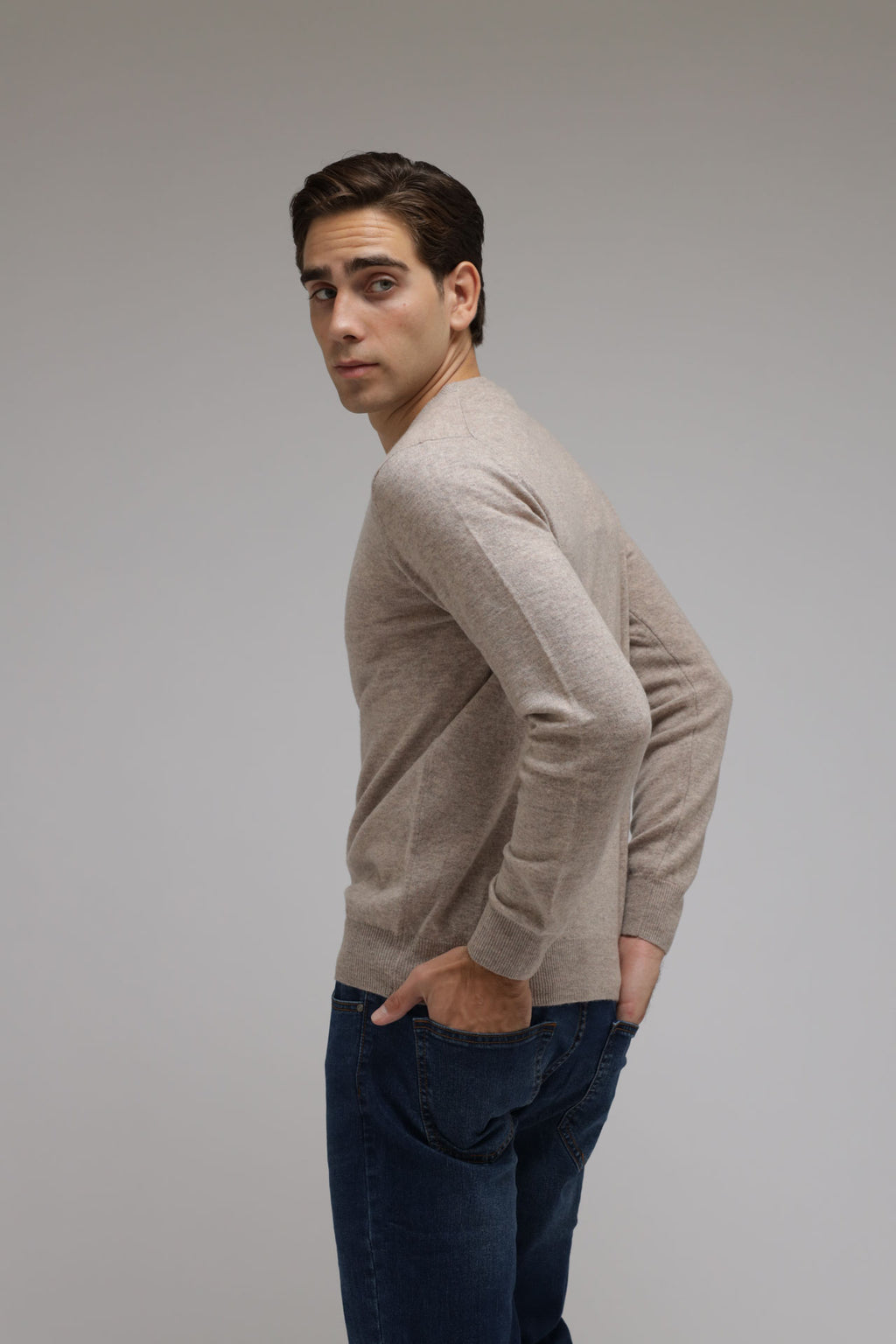 Girocollo in lana e cashmere Premium