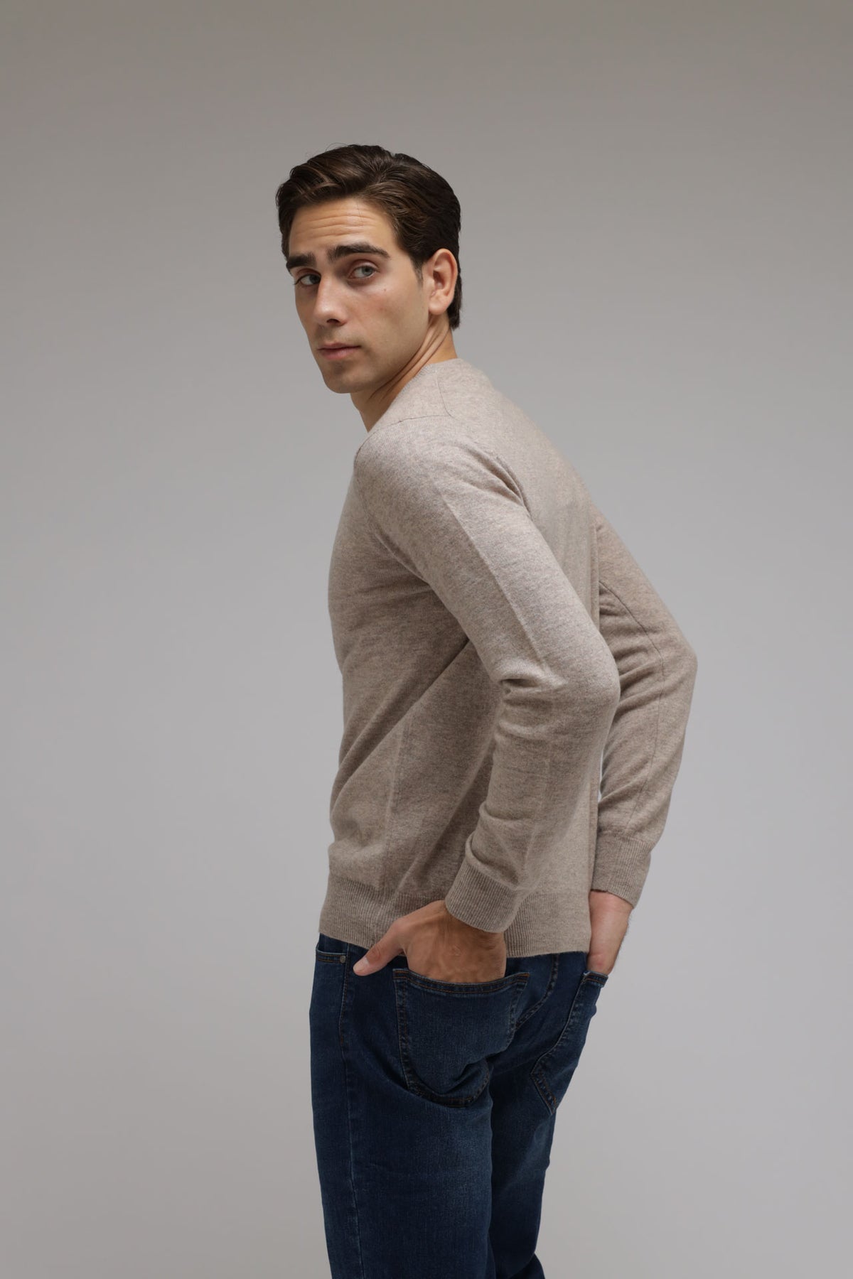 Girocollo in lana e cashmere Premium