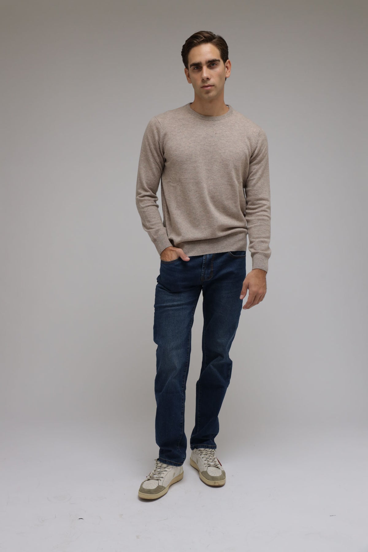 Girocollo in lana e cashmere Premium